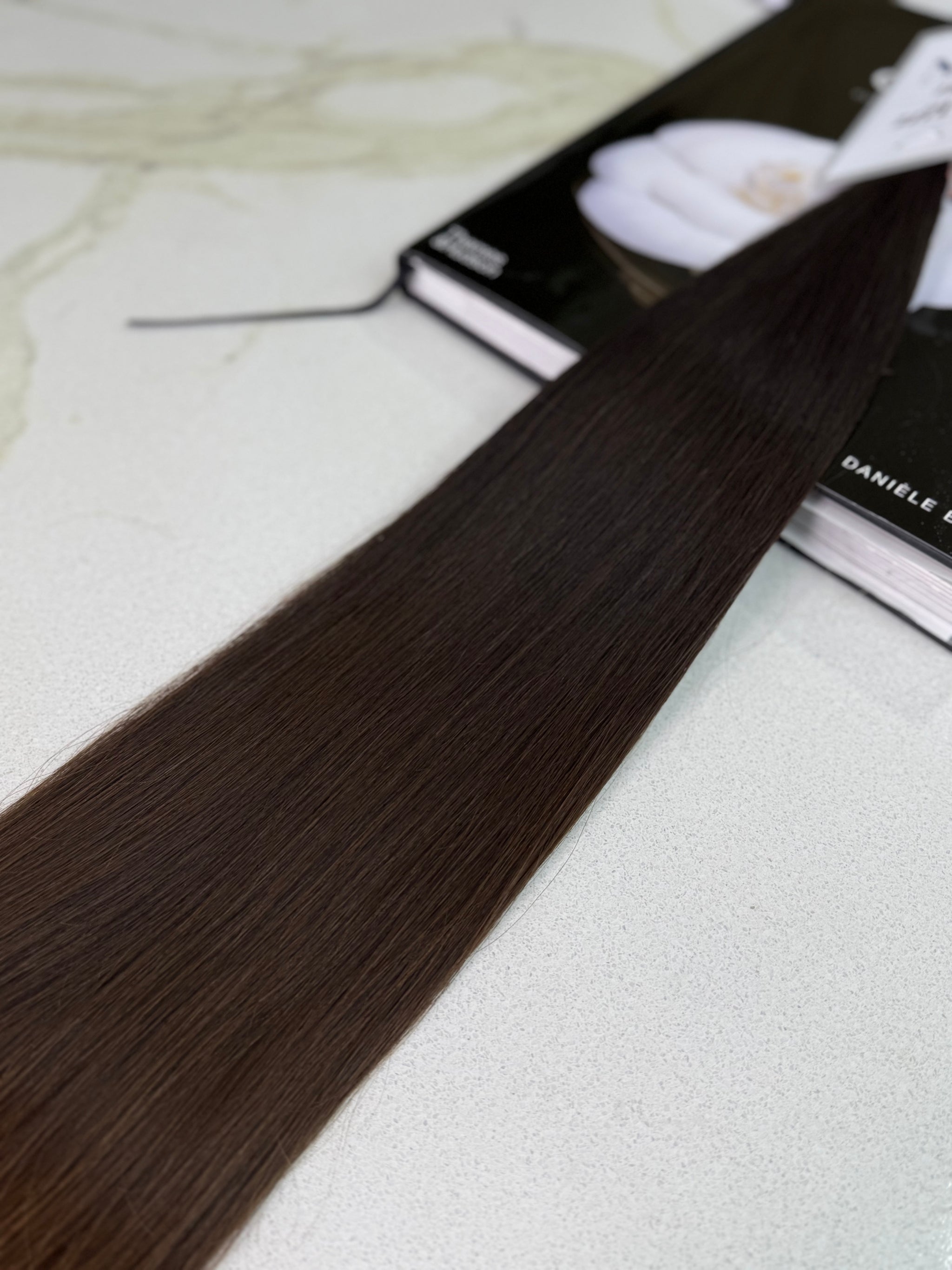 Premium Slavic Colored Hair Brown Straight Bulk 28 Inch | LuxHairNYC