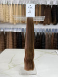 Premium Slavic Colored Hair Light Brown Wavy Bulk 20 Inch | LuxHairNYC
