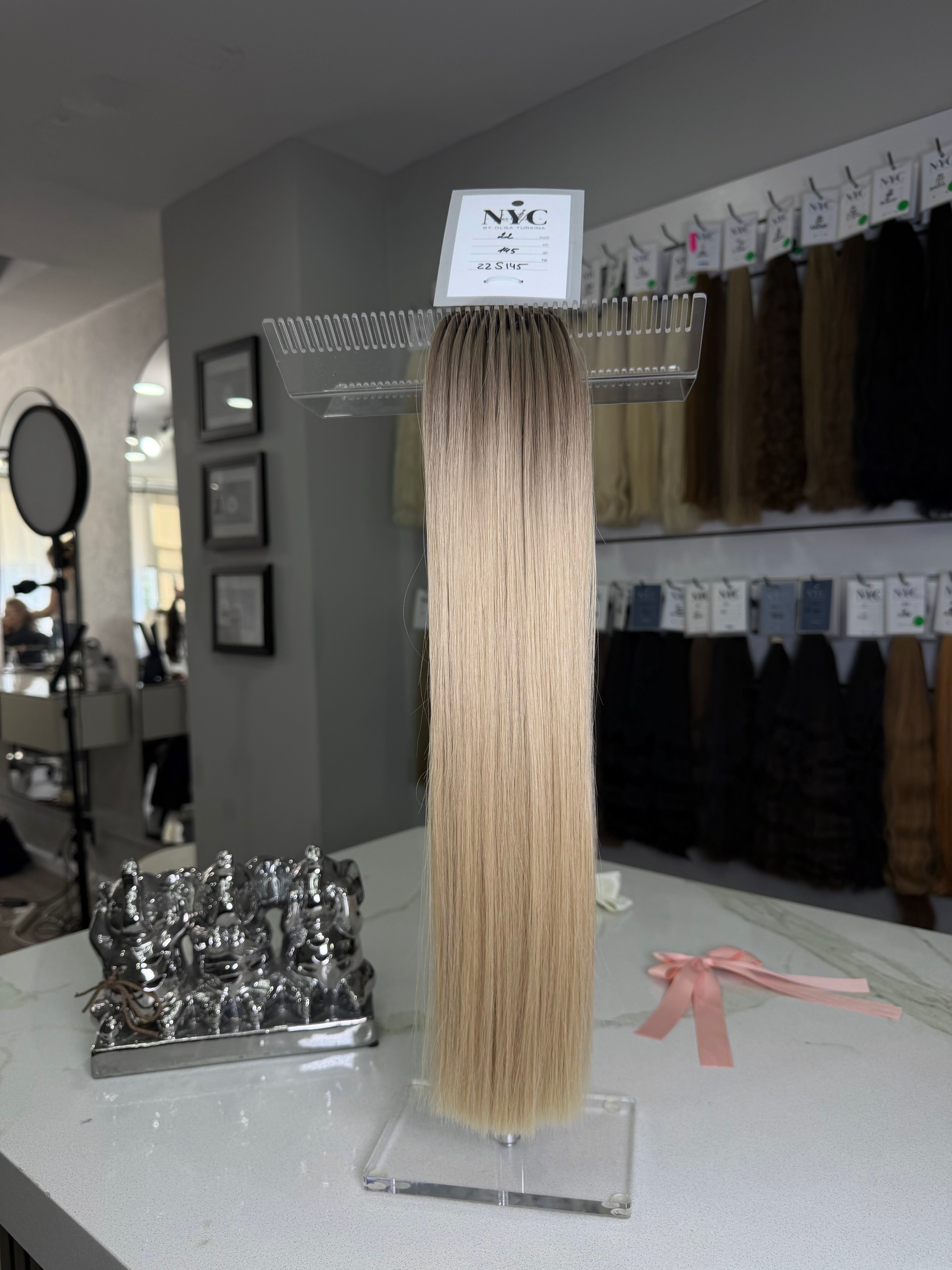 Dark Root to Blonde Ombre 22 Inch, 145g