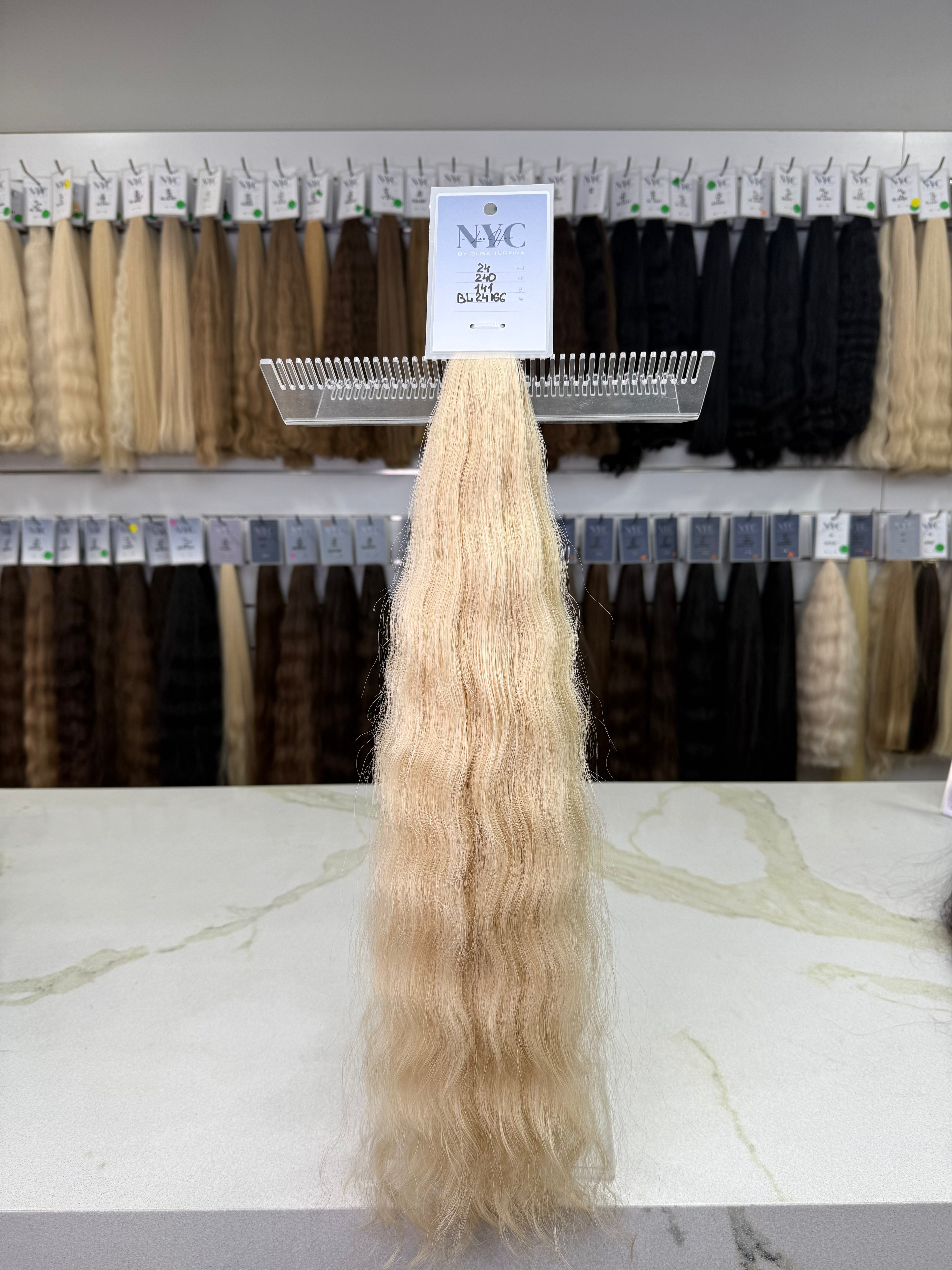 K-Tip Slavic Hair Blonde Body Wave 24" 240 Strands