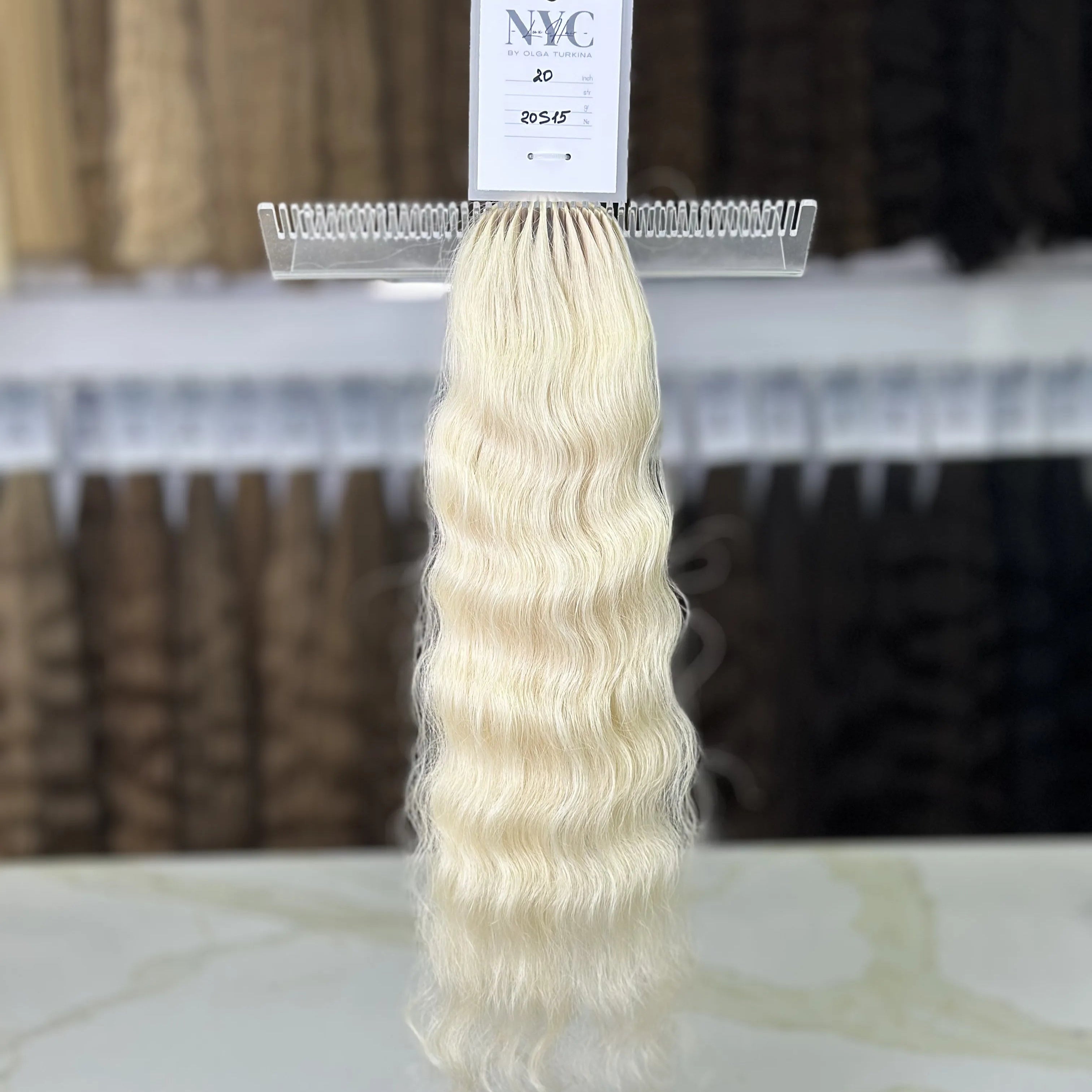 Bulk Slavic hair, colored ,curly 20 inch: 75g - LUXHAIRNYCSHOP