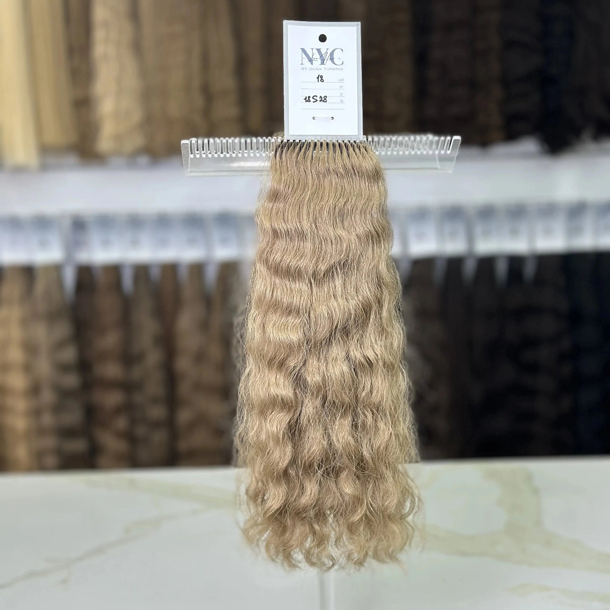 Bulk Slavic hair, colored ,wavy 18 inch: 106g - LUXHAIRNYCSHOP