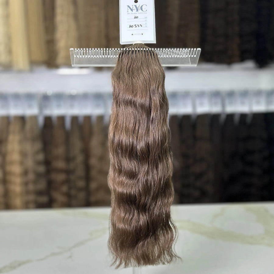 Bulk Slavic hair, colored ,wavy 20 inch: 100g