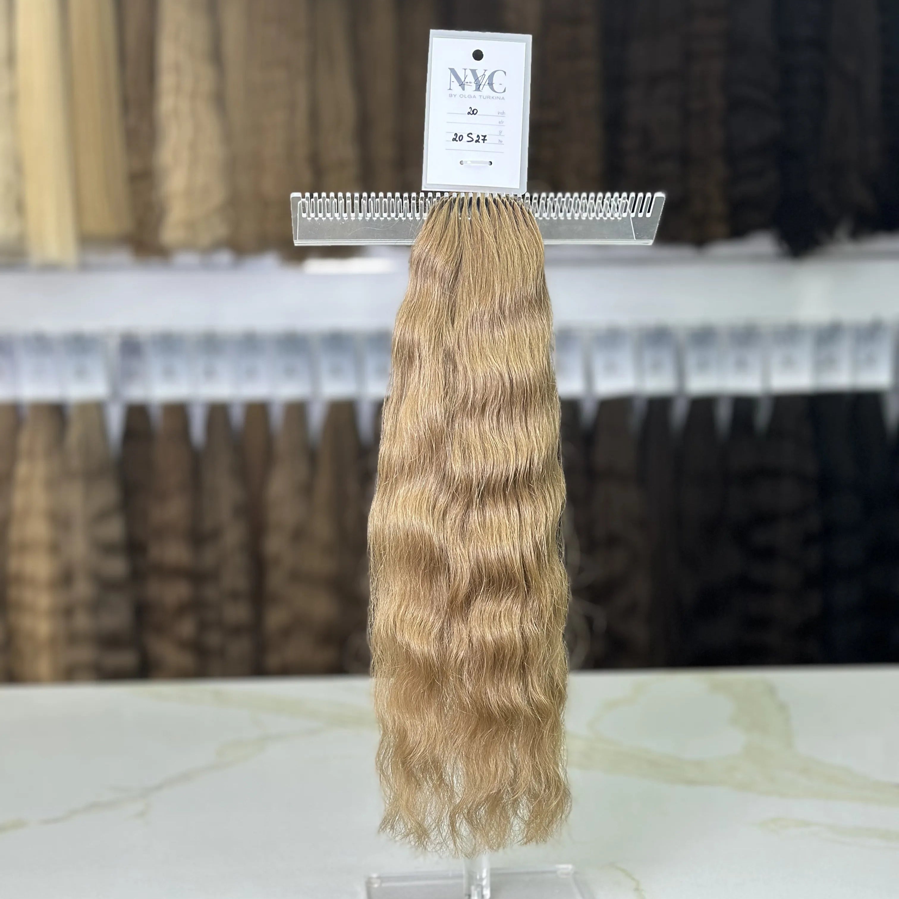 Bulk Slavic hair, colored ,wavy 20 inch: 83g - LUXHAIRNYCSHOP