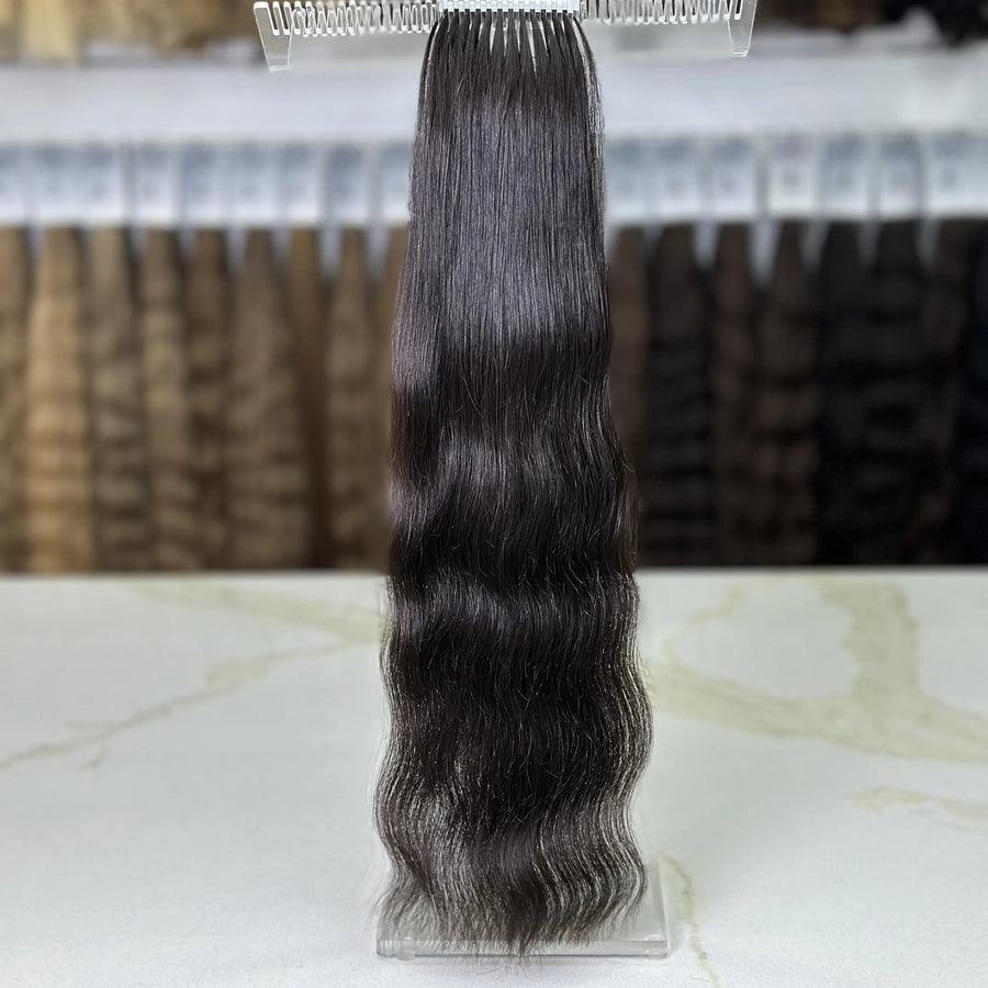 K-tip Slavic hair, colored, wavy 22 inch, 66gr, 100str