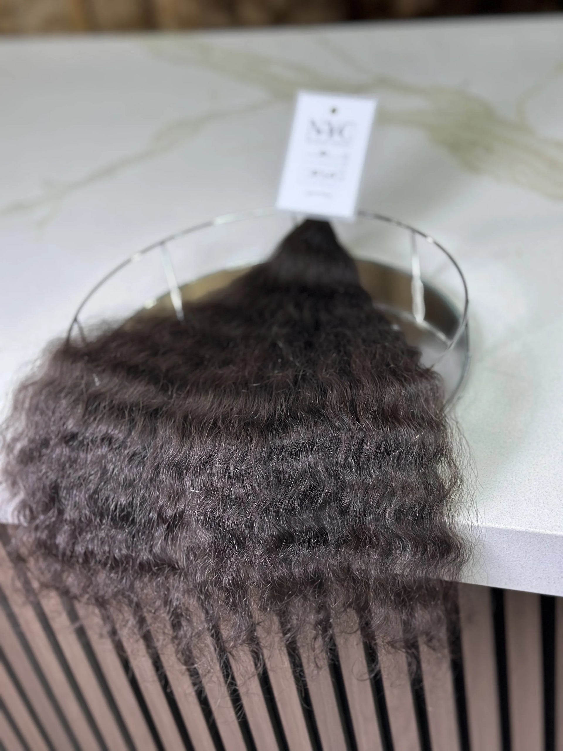 Bulk Slavic hair, colored ,curly 20 inch: 68g