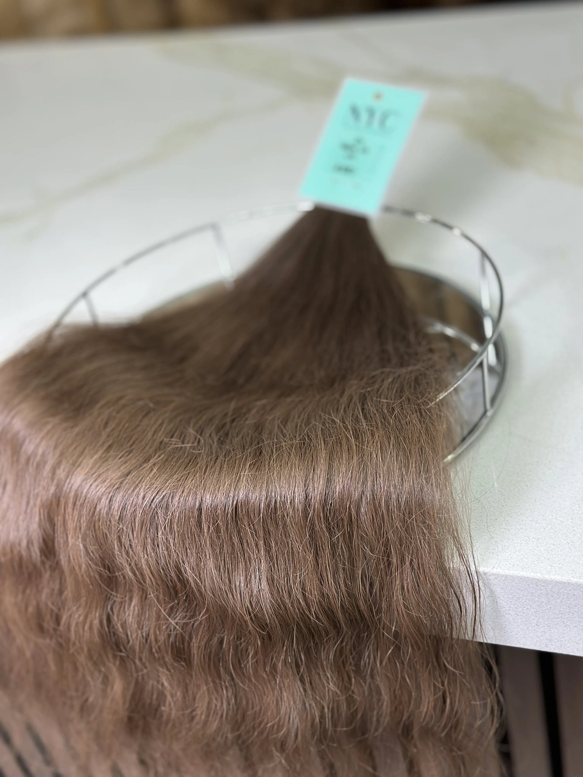 Tape in Slavic hair, colored, wavy 24 inch, 111gr