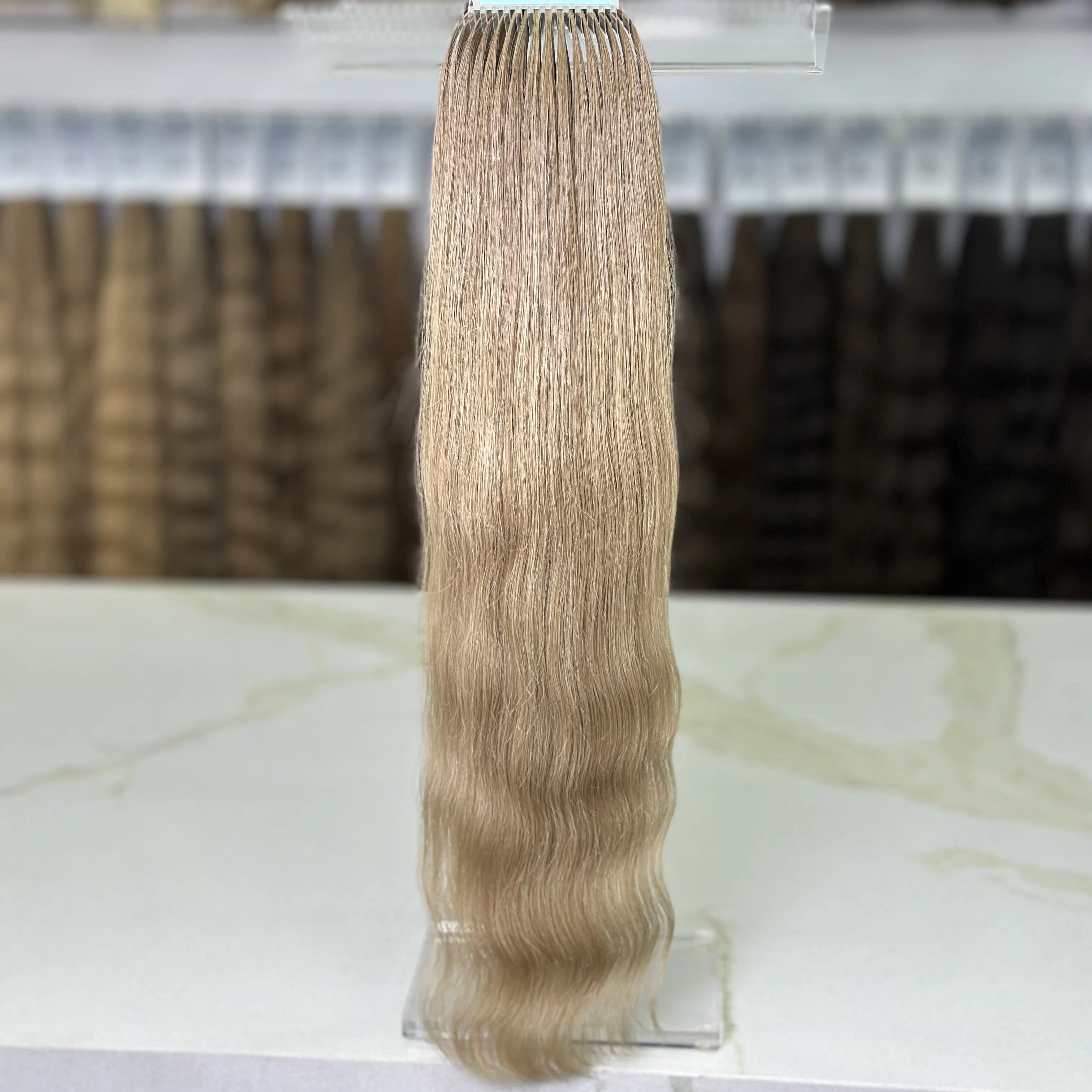 Tape in Slavic hair, colored, wavy 24 inch, 96gr - LUXHAIRNYCSHOP