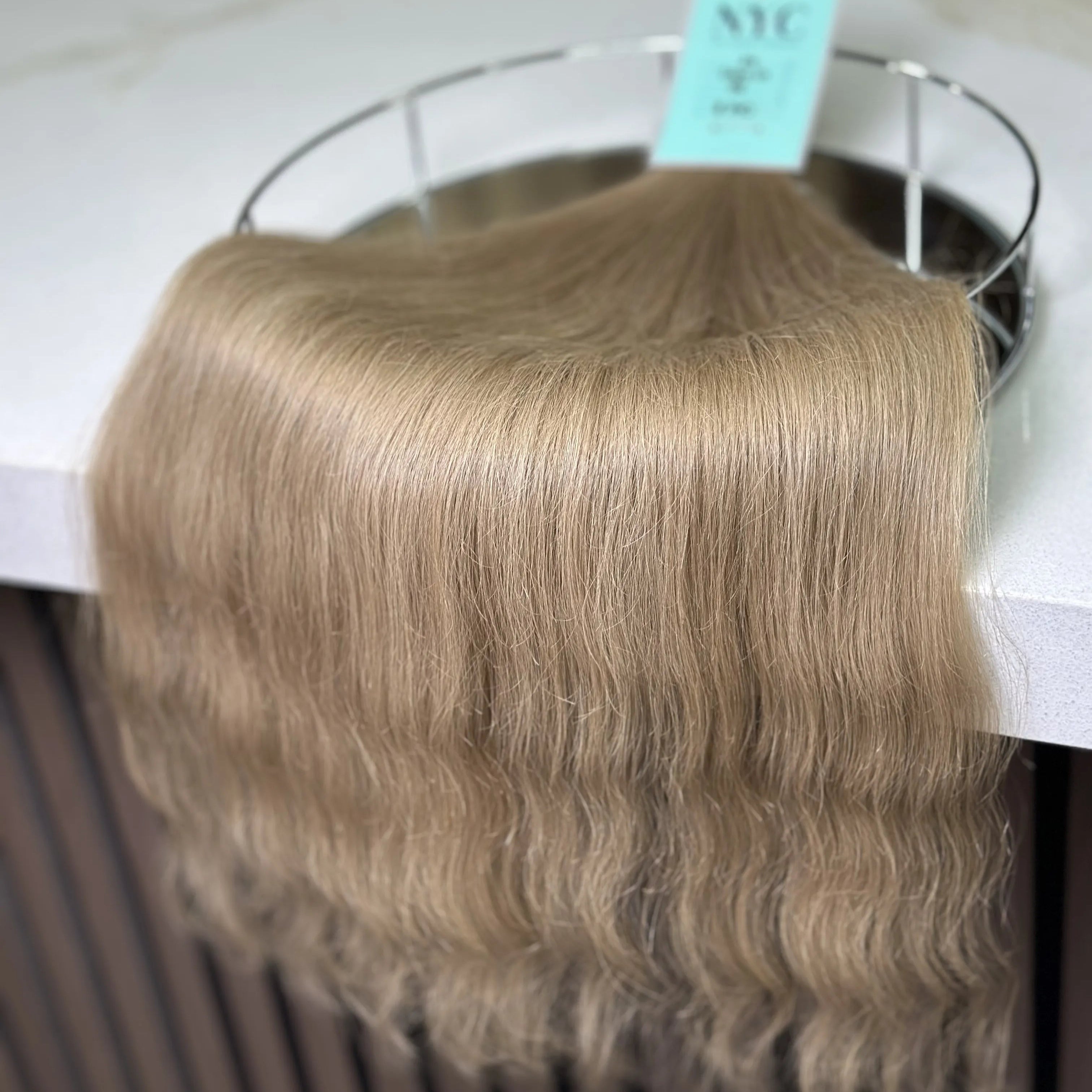 Tape in Slavic hair, colored, wavy 24 inch, 96gr