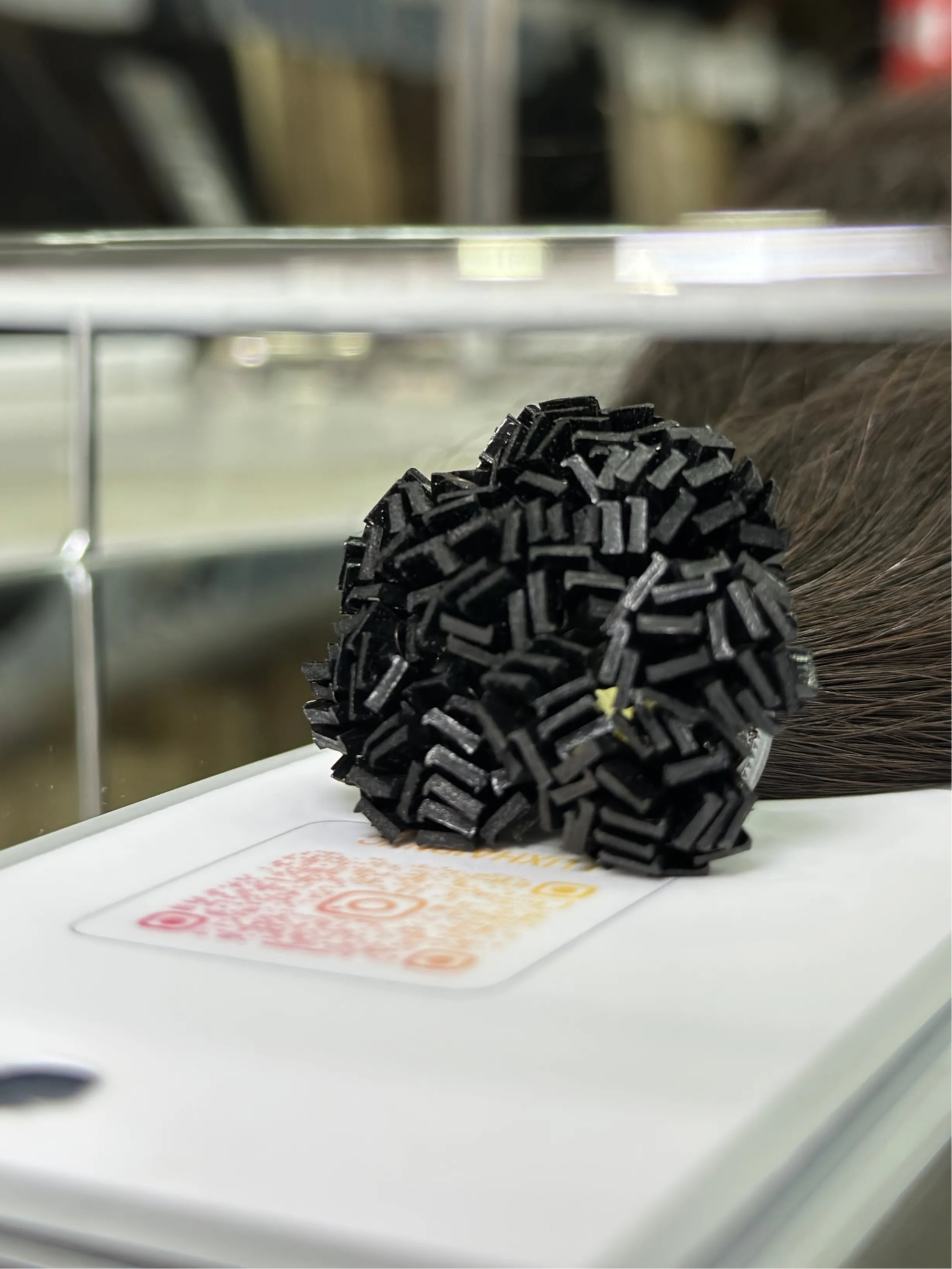 K-tip Slavic hair, colored, wavy 22 inch, 148gr, 275str