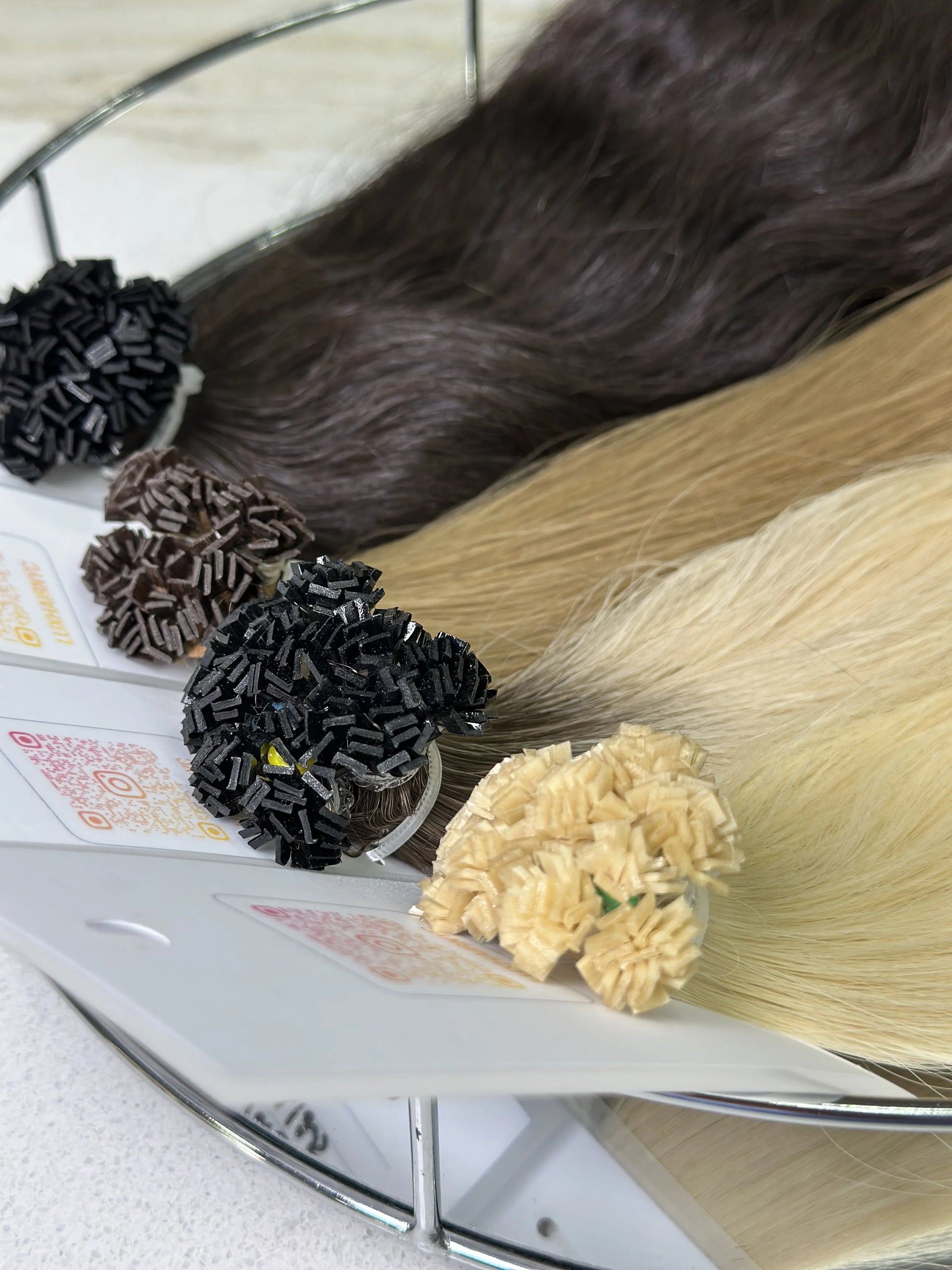 K-tip Slavic hair, colored, wavy 20 inch, 106gr, 210 str