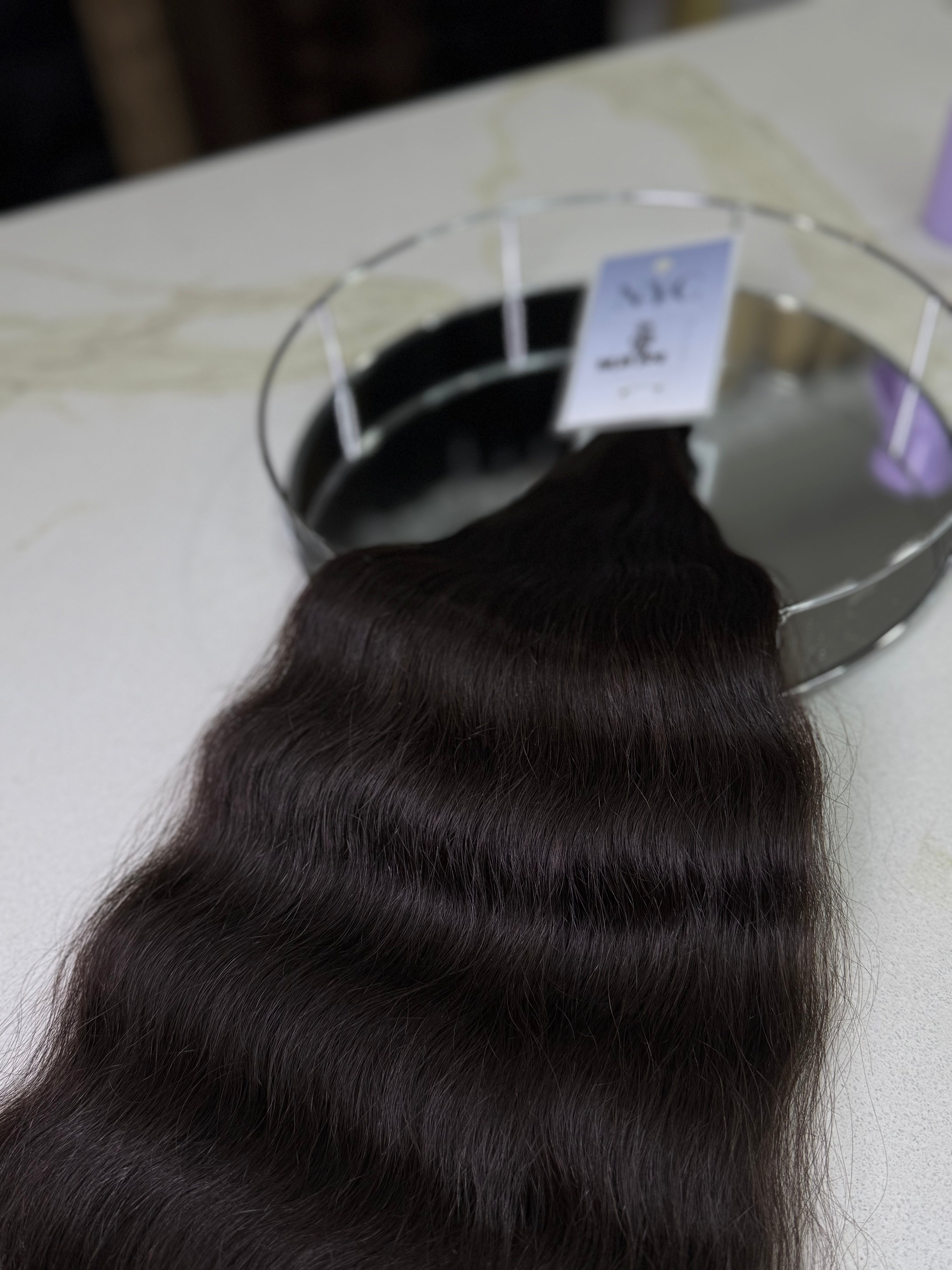 Premium Slavic K-Tip Extensions – Brown Wavy 24" | 182 Strands | 94 g