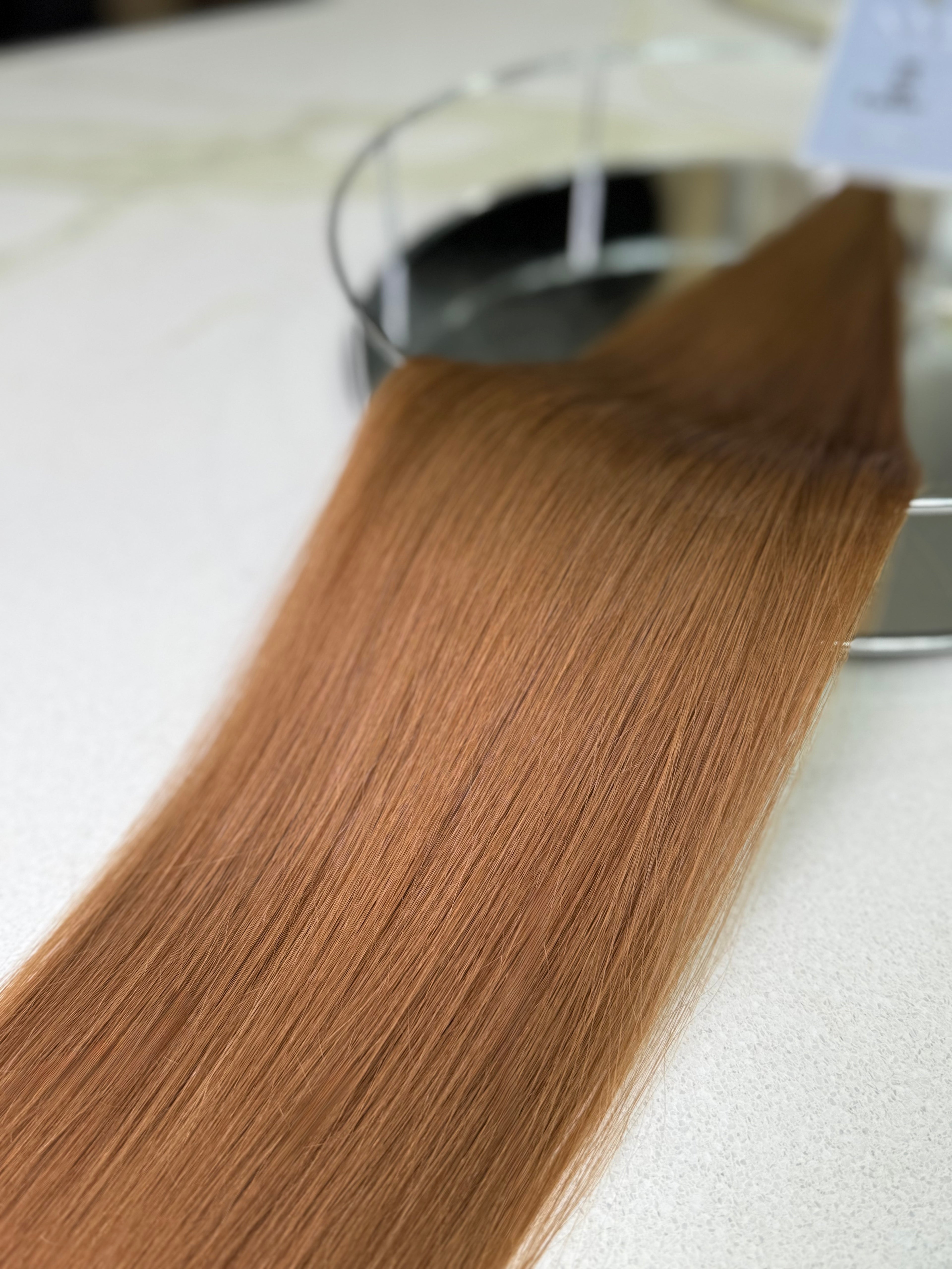 Premium Slavic K-Tip Extensions – Red Straight 26" | 153 Strands | 86 g