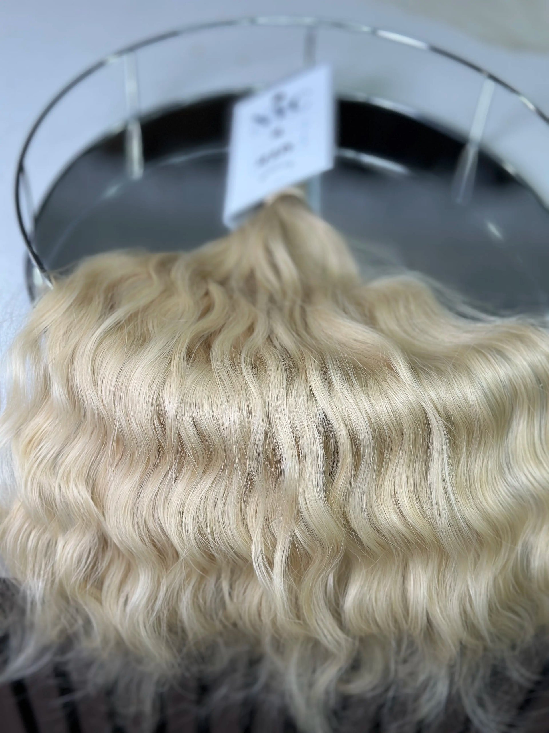 Bulk Slavic hair, colored ,wavy 18 inch: 100g