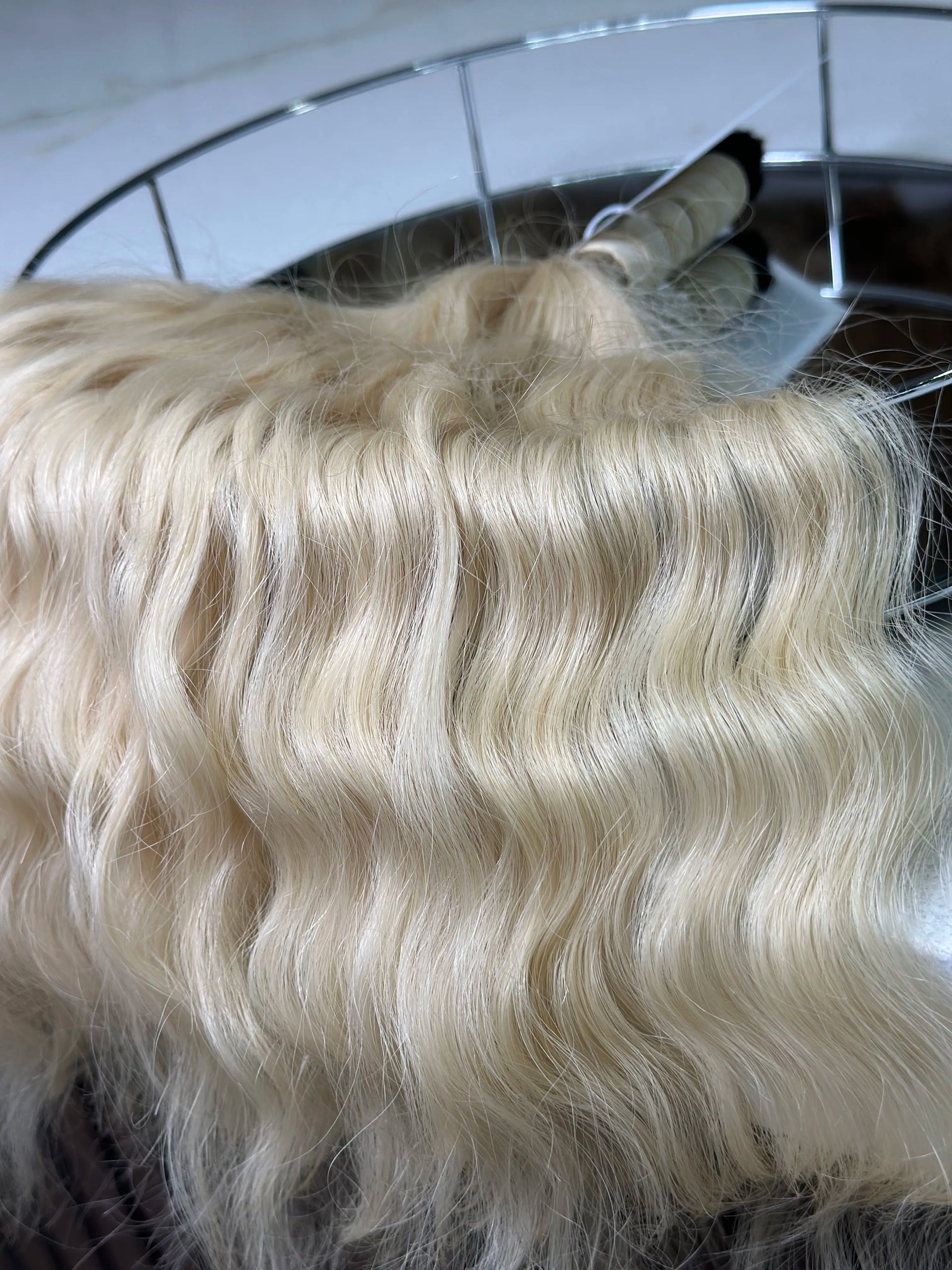 Bulk Slavic hair, colored ,wavy 18 inch: 100g