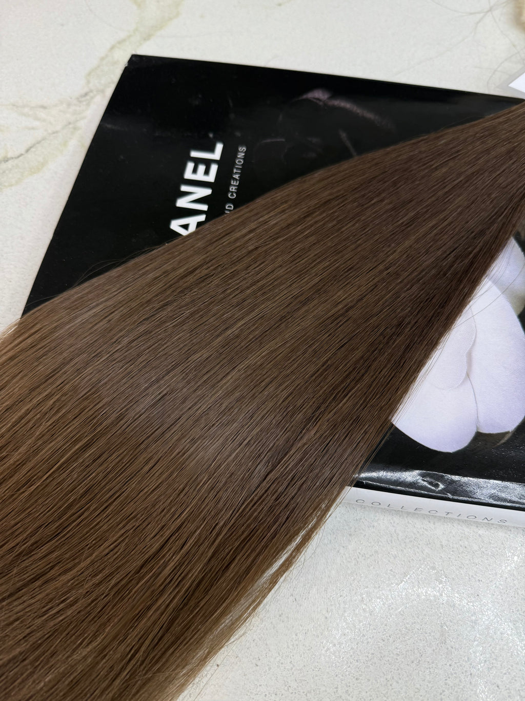 Premium Slavic Colored Hair Brown Straight Bulk 22 Inch | LuxHairNYC