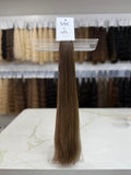 Premium Slavic Colored Hair Brown Straight Bulk 22 Inch | LuxHairNYC