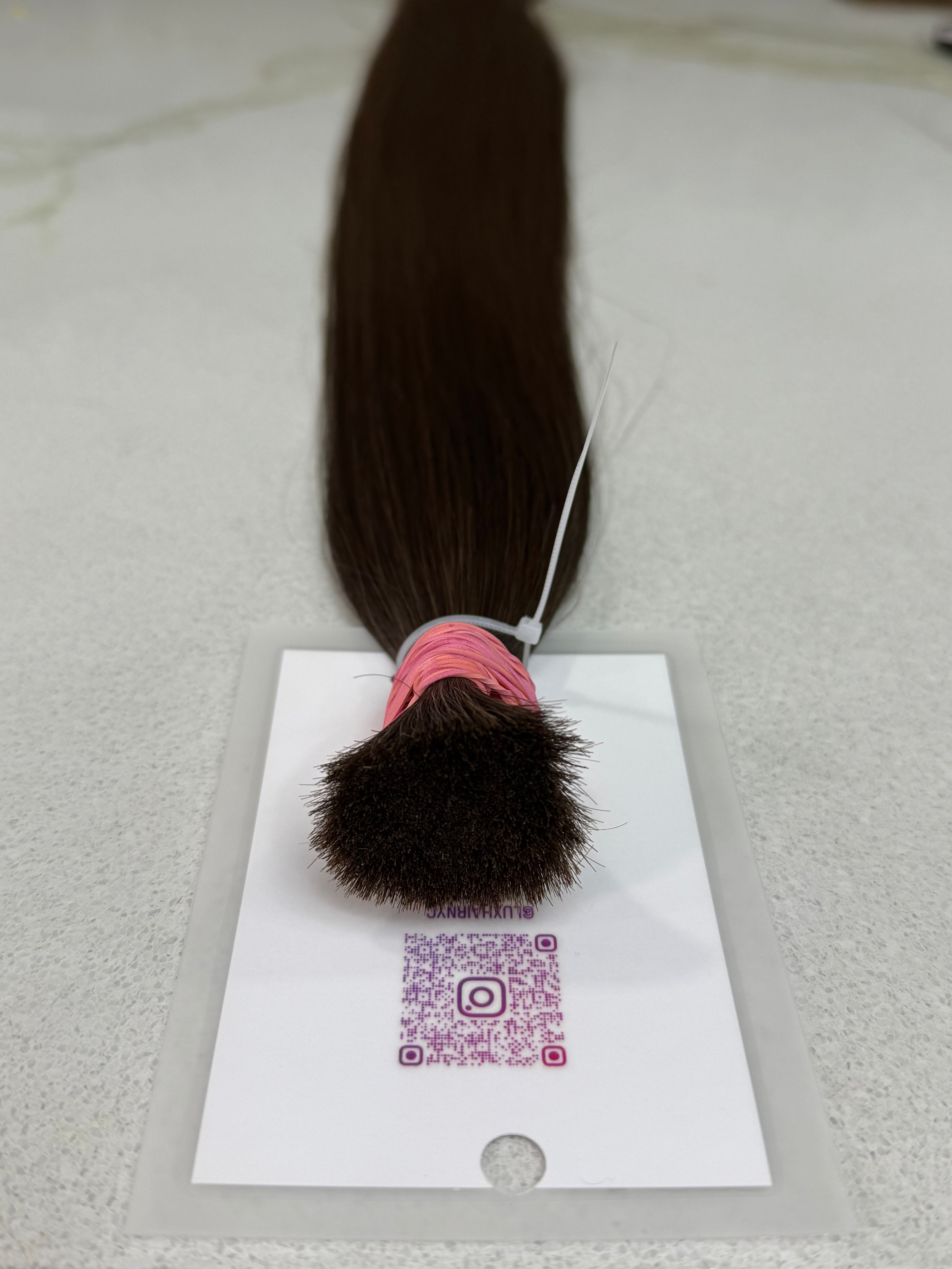 Premium Slavic Colored Hair Brown Straight Bulk 26 Inch | LuxHairNYC