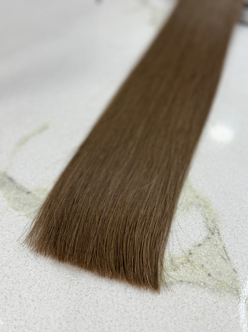 Premium Slavic Colored Hair Brown Straight Bulk 26 Inch | LuxHairNYC