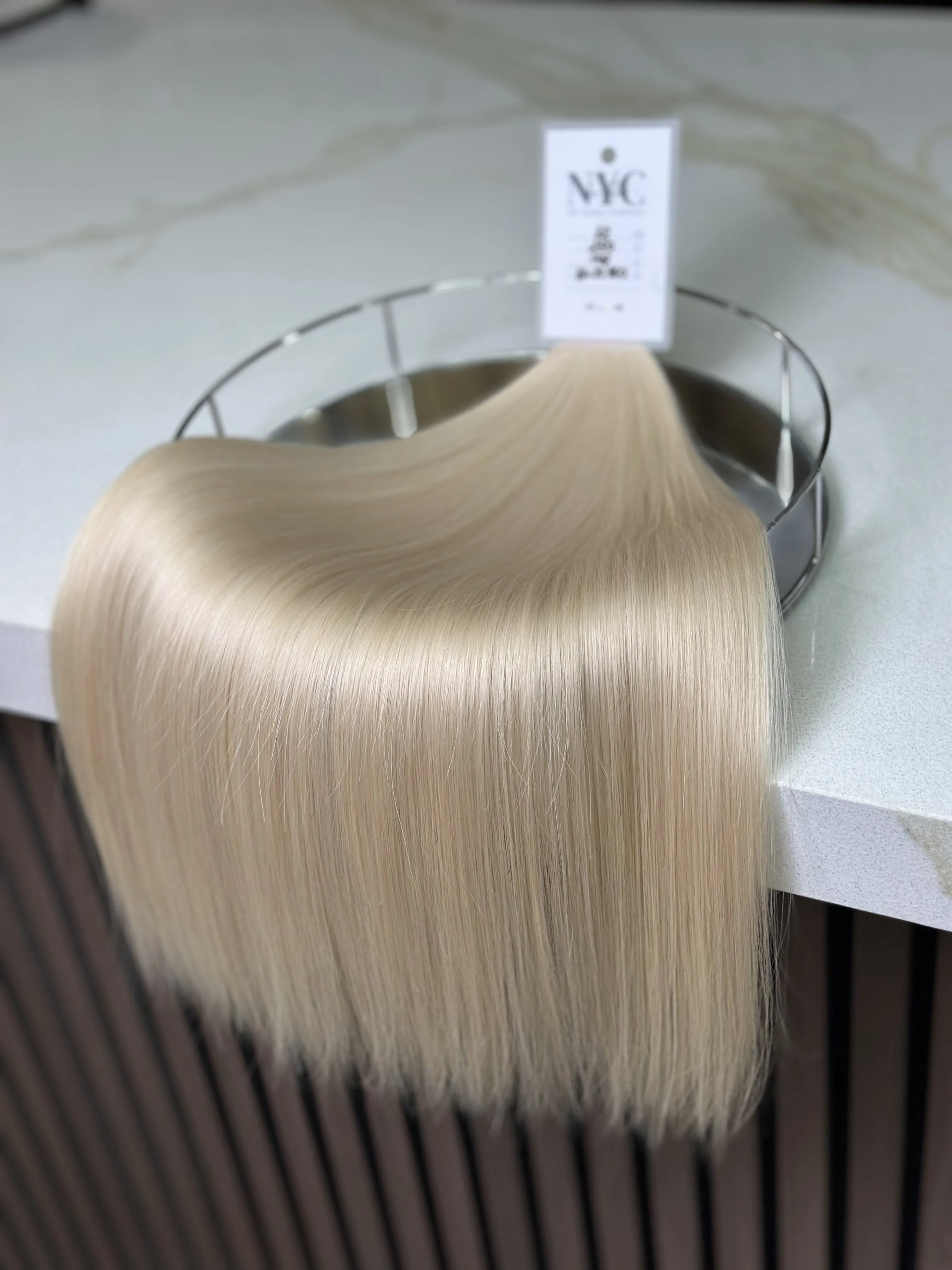 K-tip Slavic hair, colored, straight 22 inch, 146gr, 250str