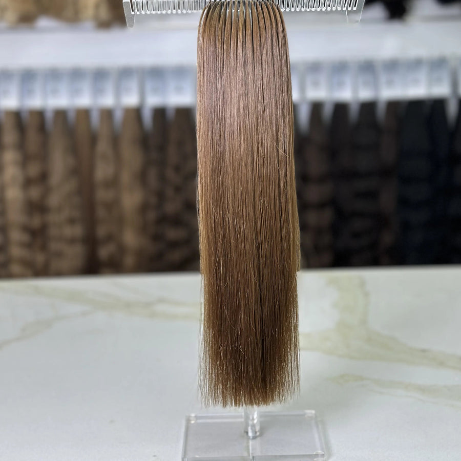 K-tip Slavic hair, colored, straight 20 inch, 120gr, 245 str