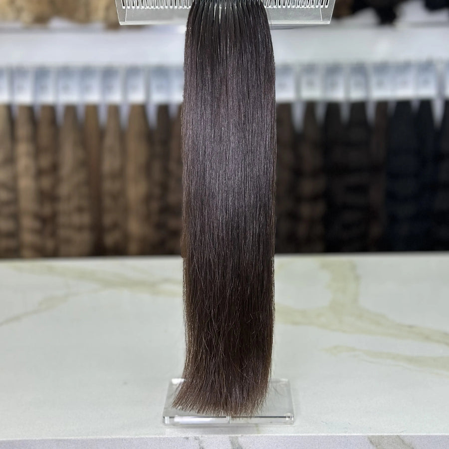 K-tip Slavic hair, colored, straight 22 inch, 145gr, 248str