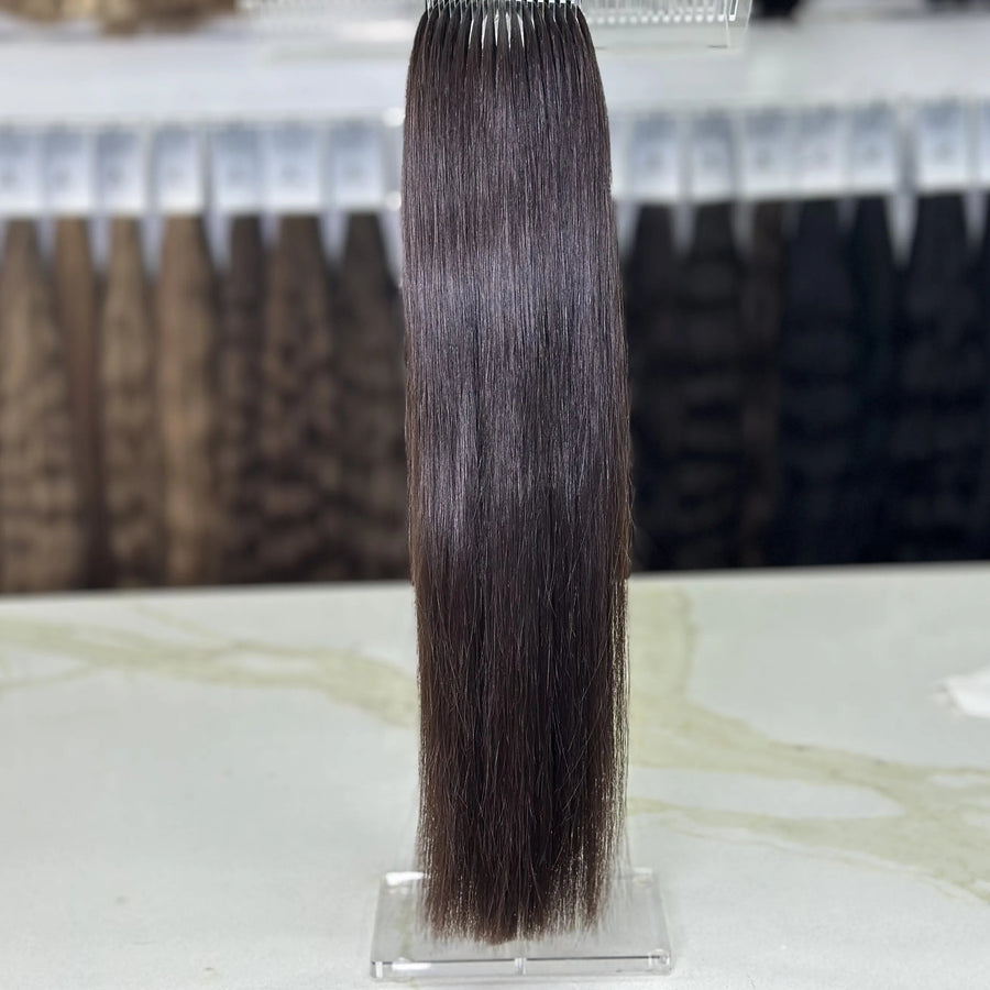 K-tip Slavic hair, colored, straight 22 inch, 133gr, 219str