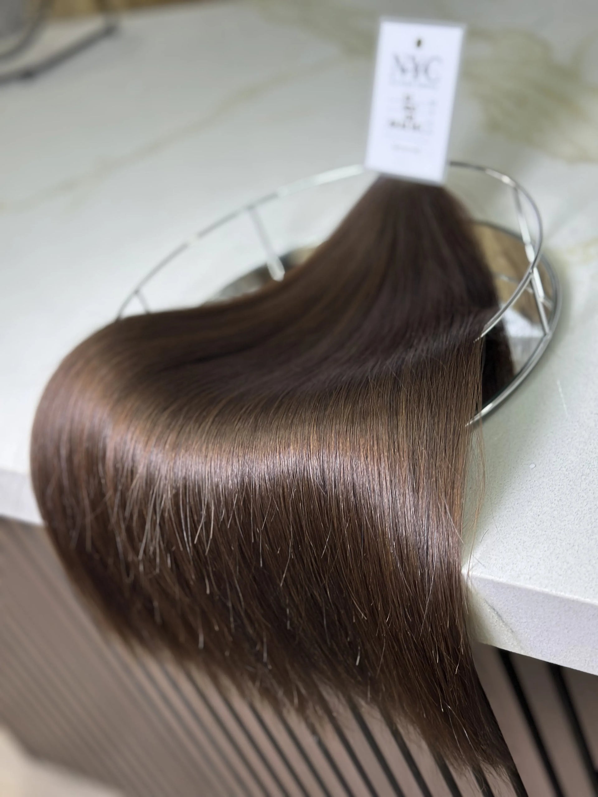 K-tip Slavic hair, colored, straight 22 inch, 129gr, 200str