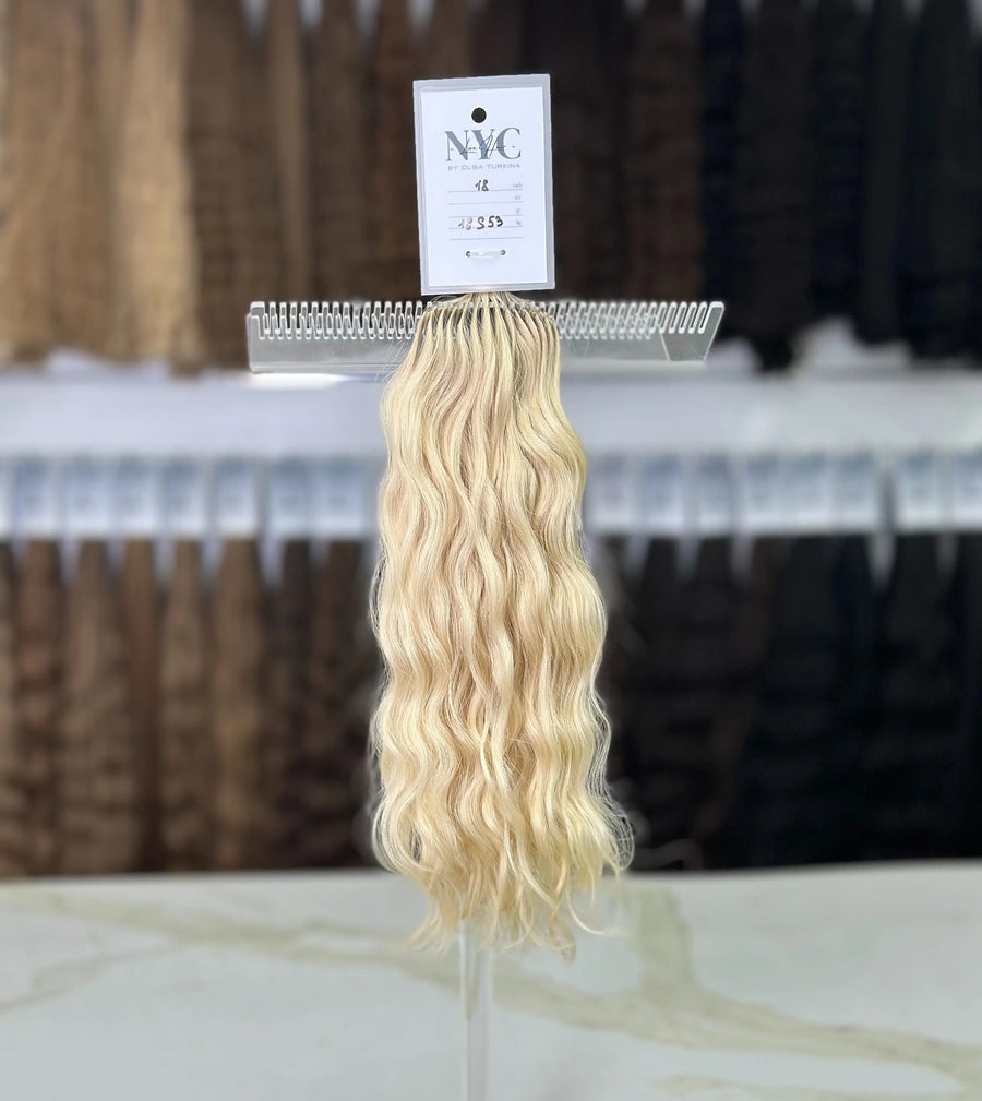 Bulk Slavic hair, colored ,wavy 18 inch: 100g