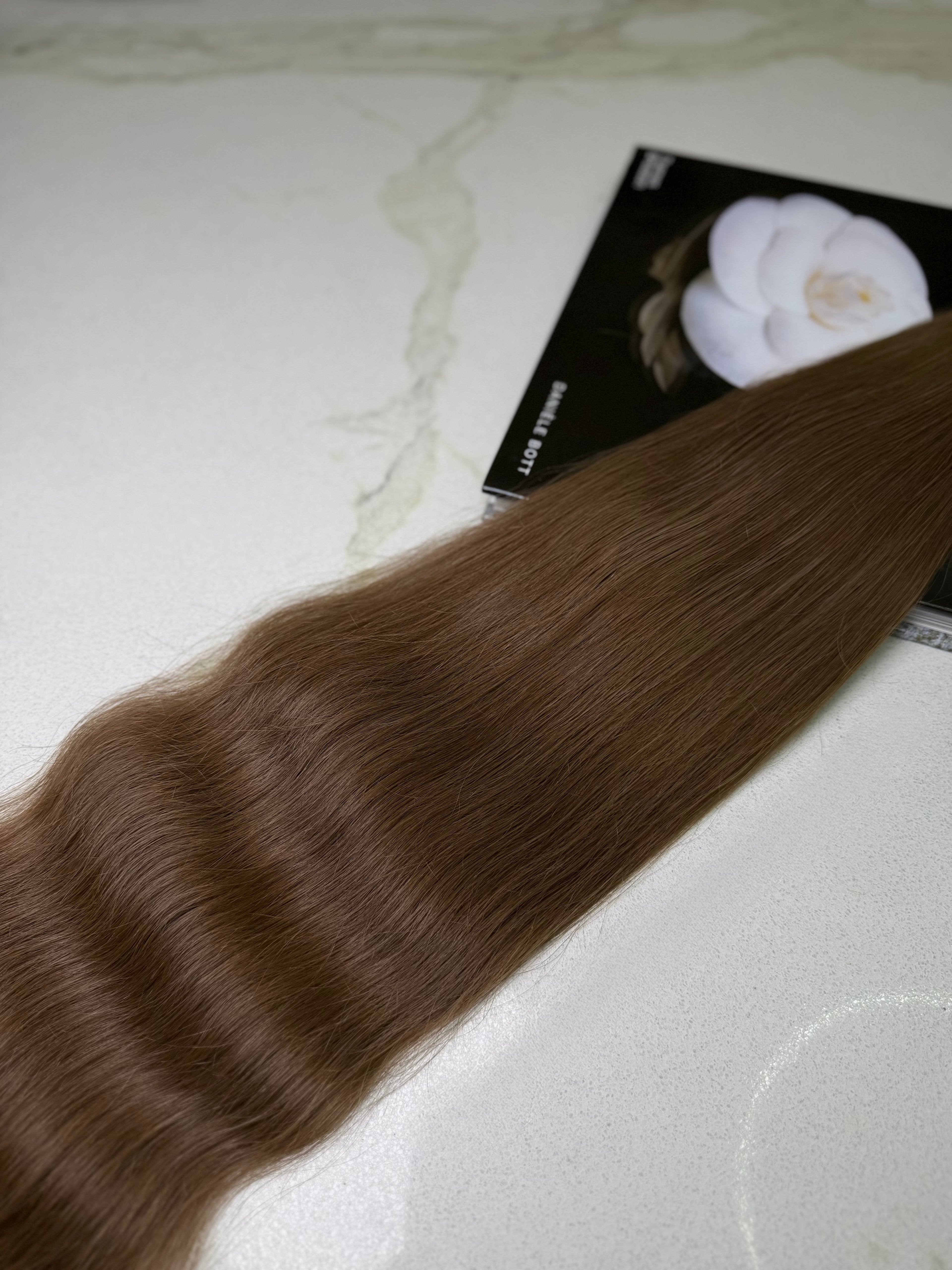 Russian Slavic Weft Hair Brown Wavy 26 Inch | LuxHairNYC