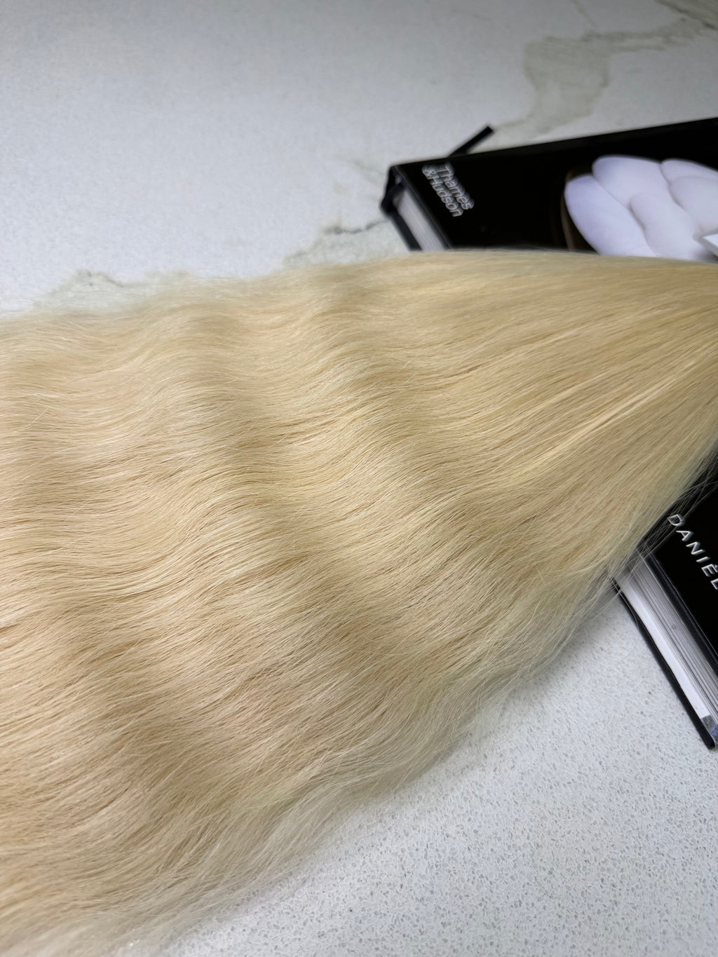 Russian Slavic Weft Hair Blonde Wavy 26 Inch