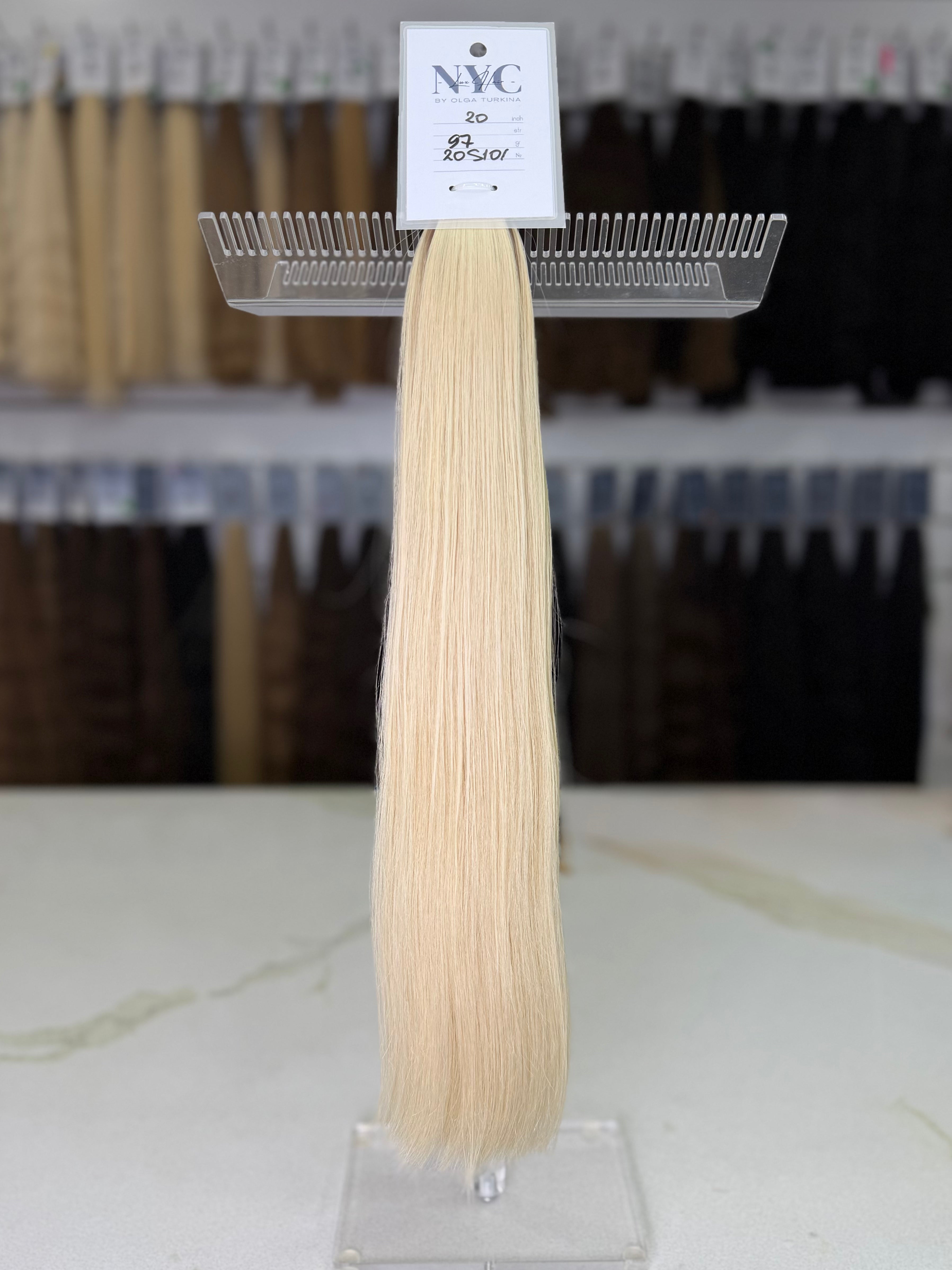 Premium Slavic Colored Hair Blonde Straight Bulk 20 Inch | LuxHairNYC