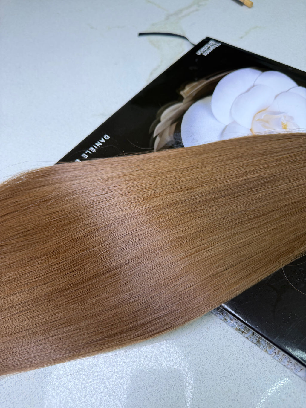 Premium Slavic Colored Hair Light Brown Straight Bulk 24 Inch | LuxHairNYC