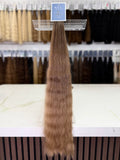 Premium Slavic K-Tip Extensions – Light Brown Wavy 28" | 137 Strands | 99 g