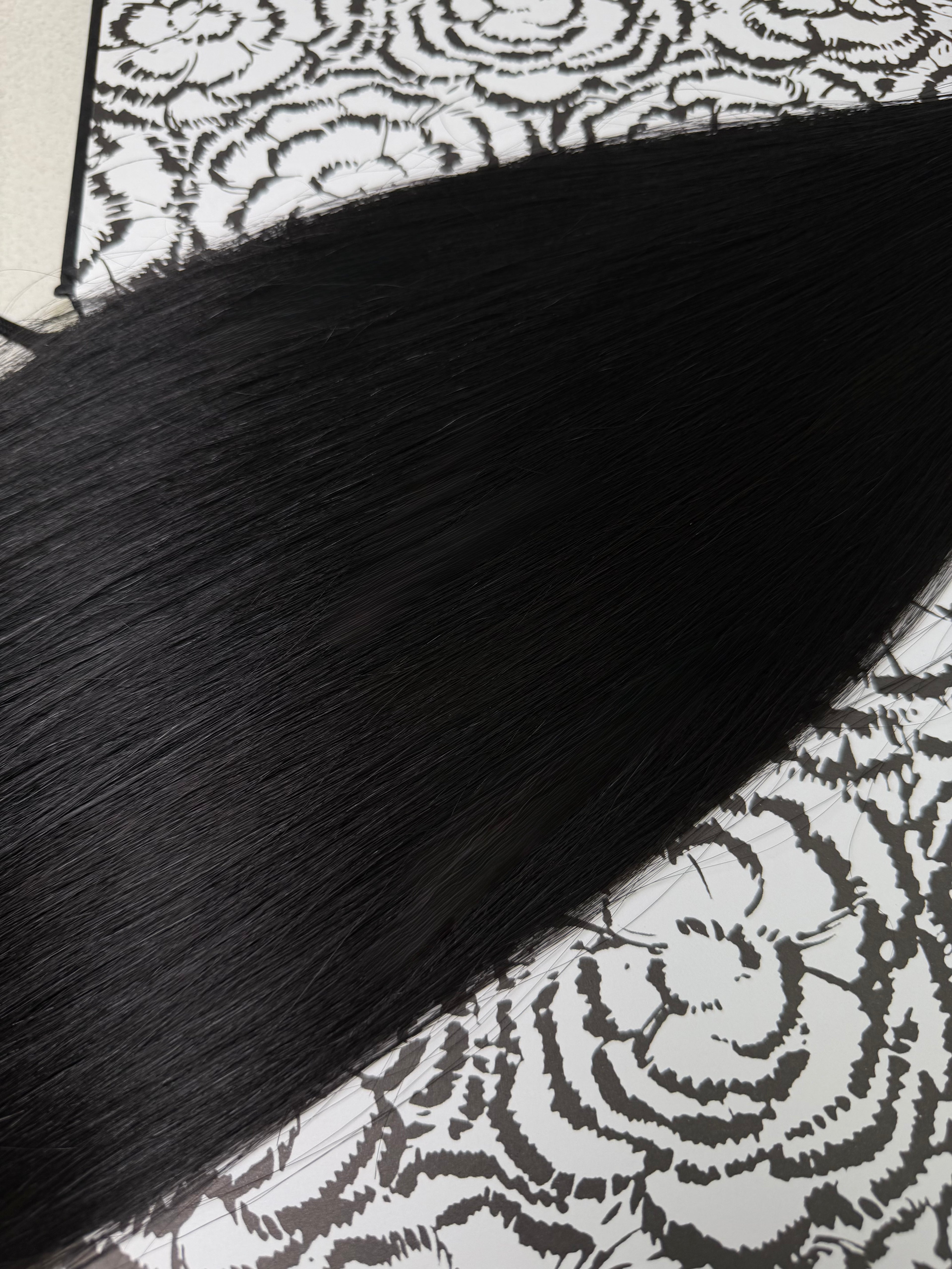 Premium Slavic K-Tip Extensions – Black Straight 28" | 136 Strands | 88 g