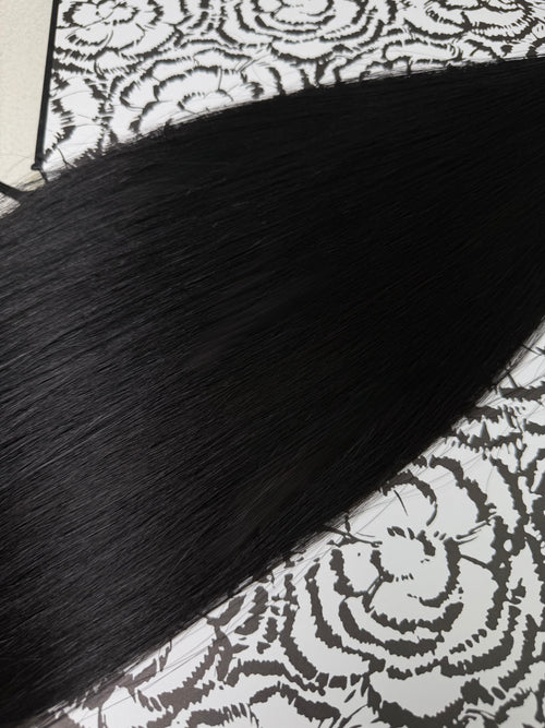 Premium Slavic K-Tip Extensions – Black Straight 28" | 136 Strands | 88 g