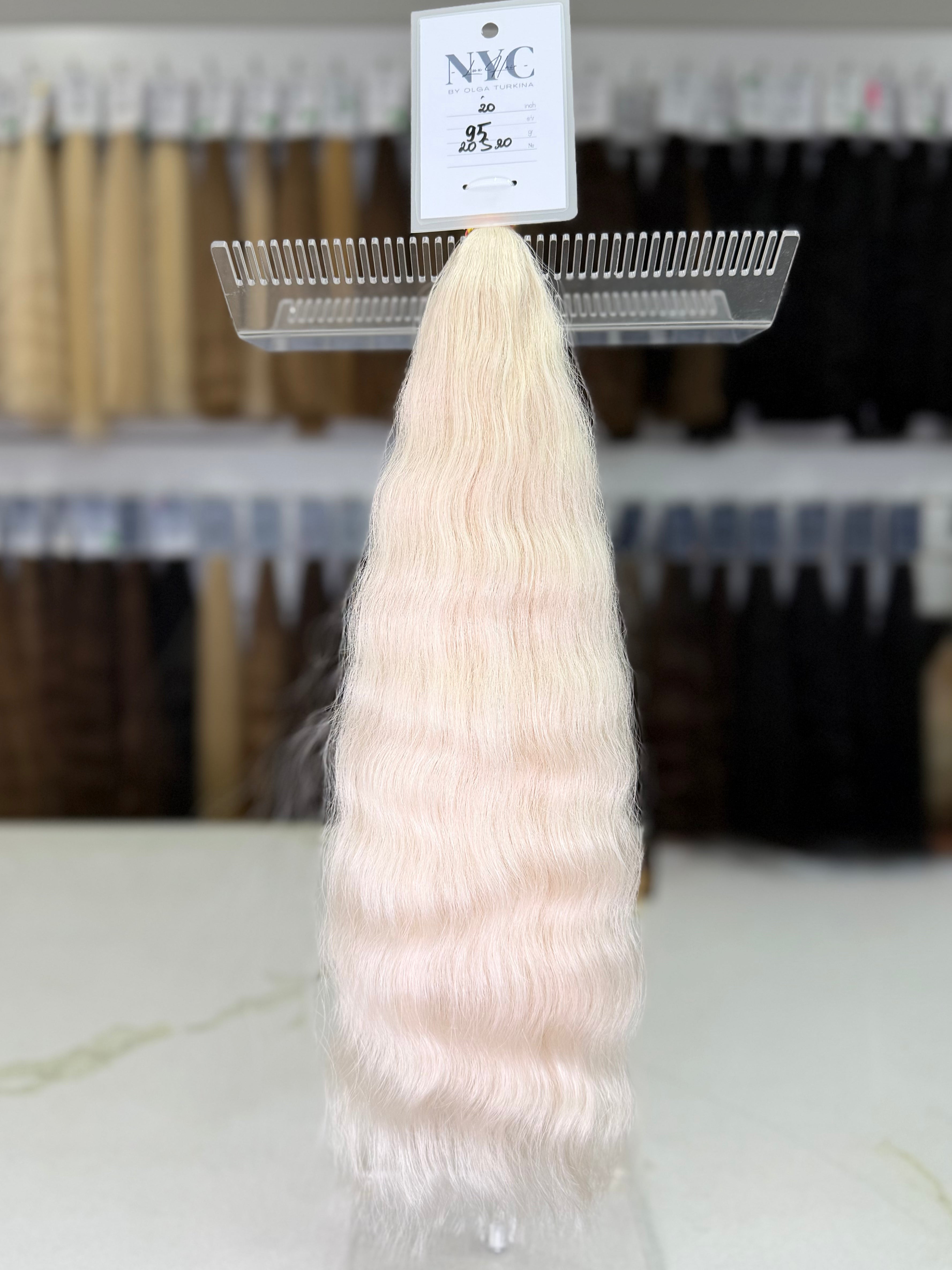 Bulk Slavic Hair Colored Wavy Bulk Hair 20 Inch | LuxHairNYC