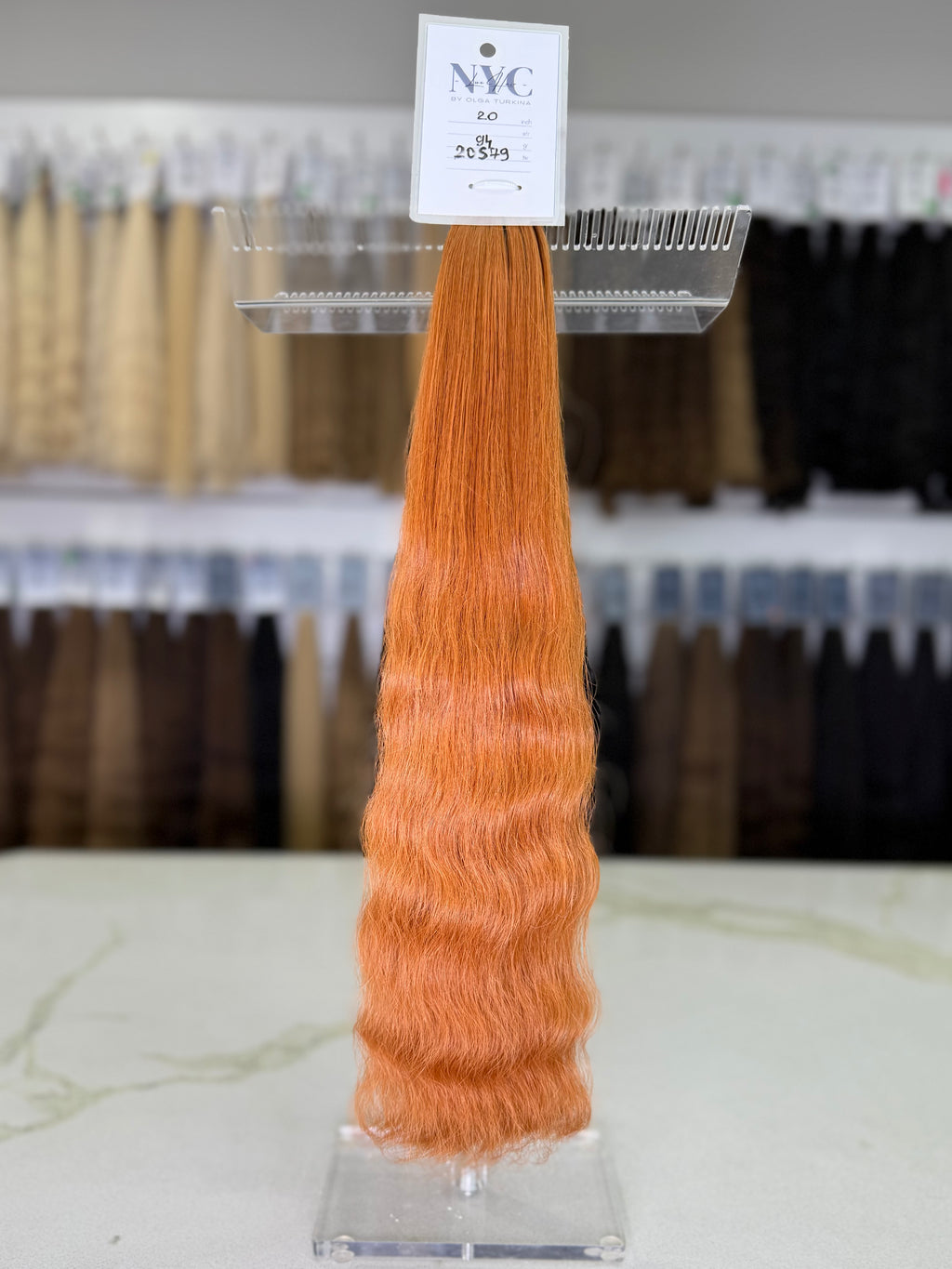 Premium Slavic Bulk Hair Straight – Red 20"