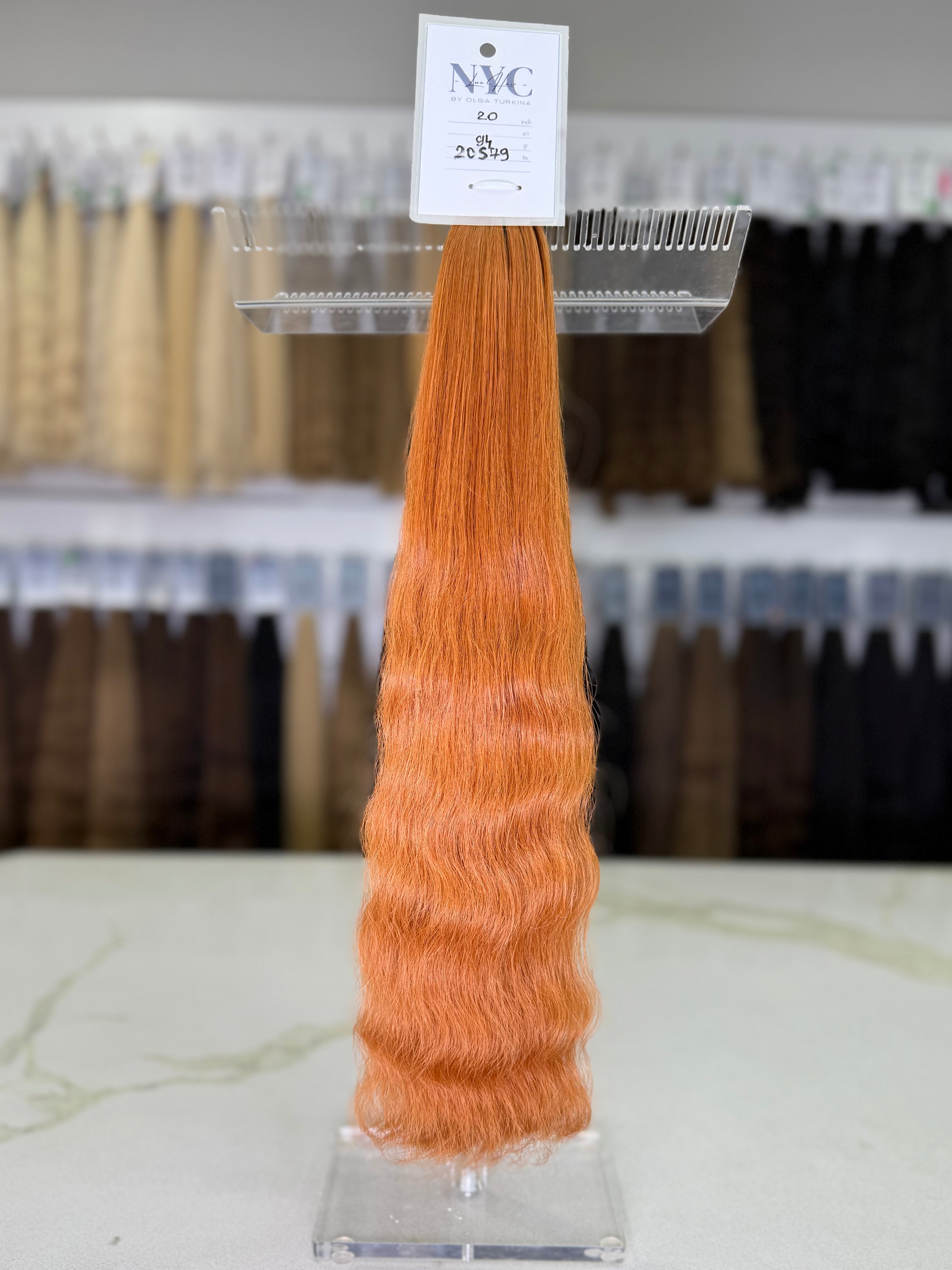 Premium Slavic Bulk Hair Straight – Red 20"