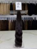 Premium Slavic Colored Hair Black Wavy Bulk 22 Inch | LuxHairNYC