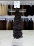 Premium Slavic Colored Hair Black Curly Bulk 18 Inch | LuxHairNYC