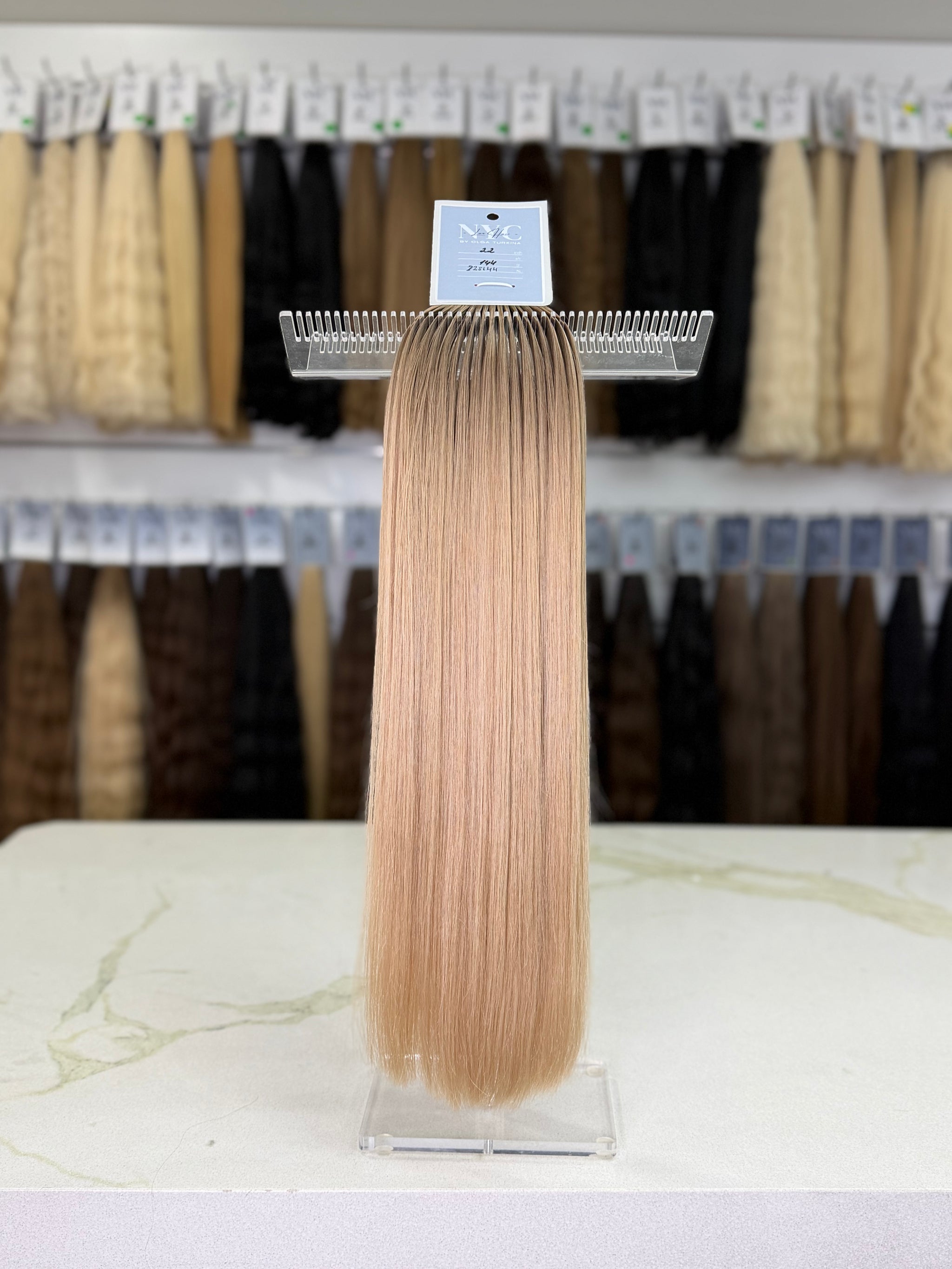 Premium Slavic Bulk Hair Straight – Blonde Ombre 22