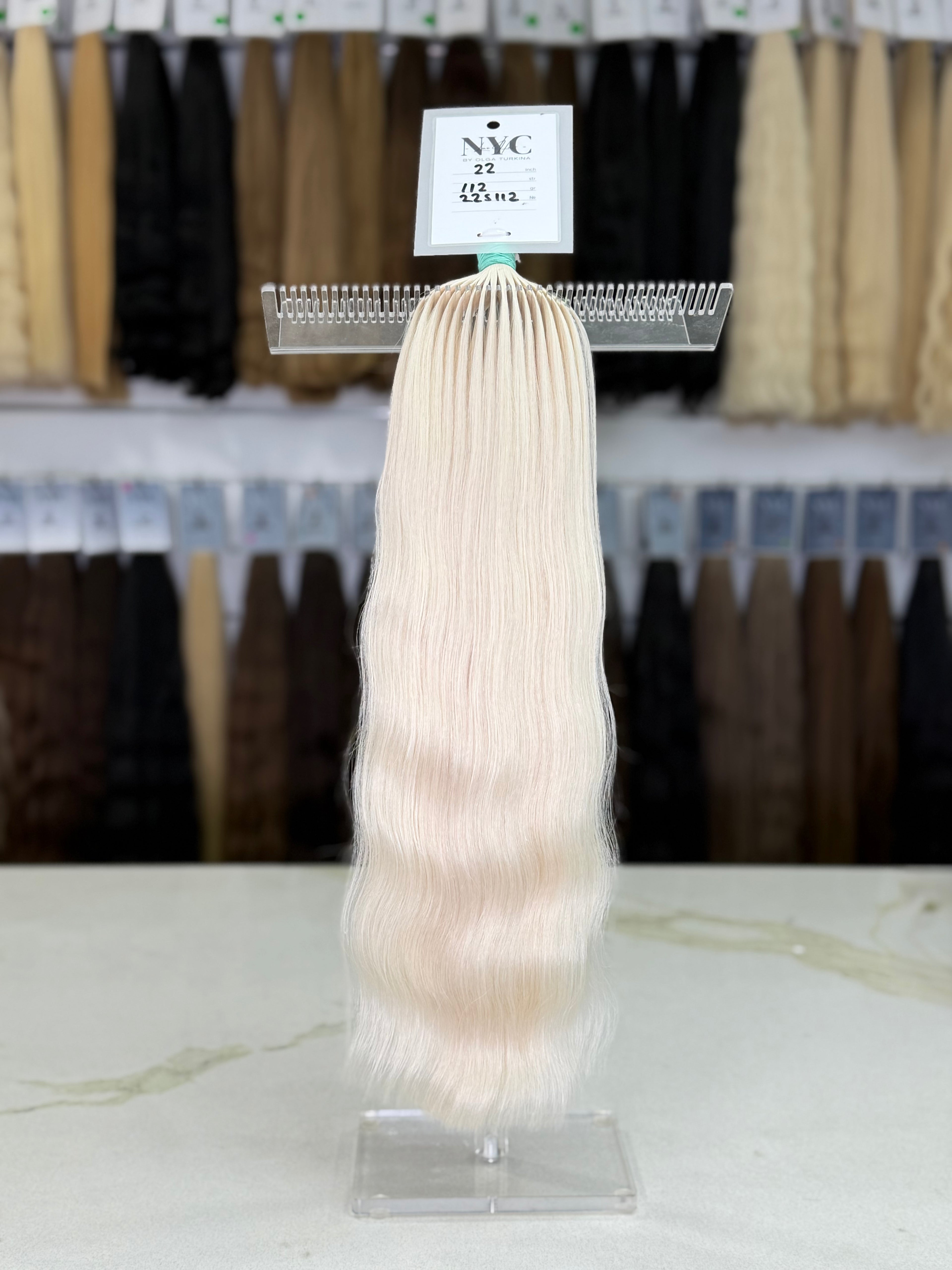 Premium Slavic Colored Hair Blonde Wavy Bulk 22 Inch | LuxHairNYC