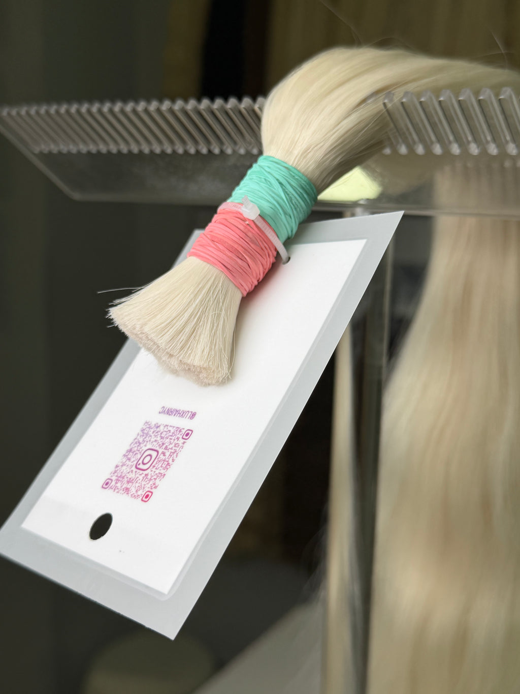 Premium Slavic Colored Hair Blonde Wavy Bulk 22 Inch | LuxHairNYC