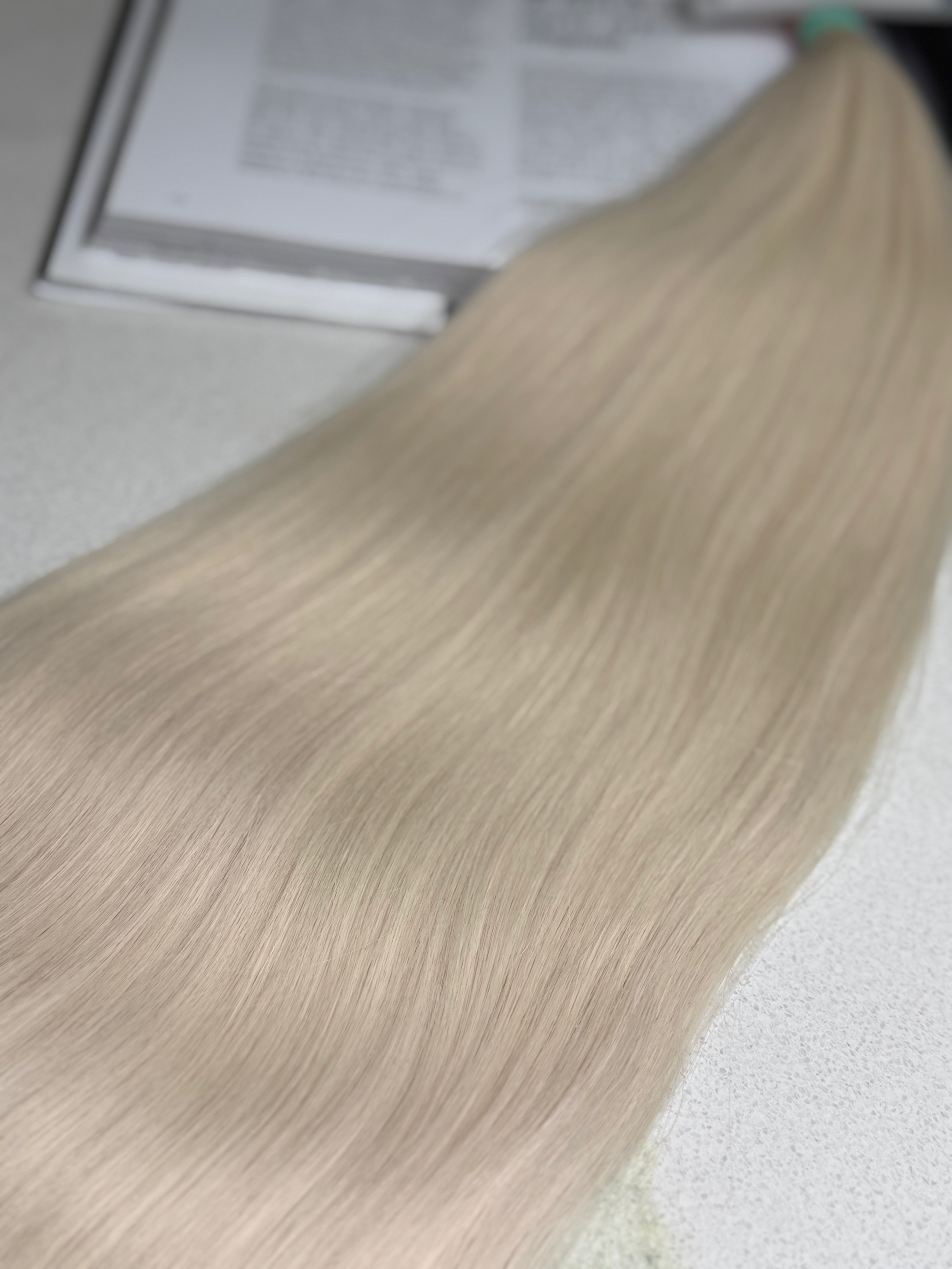 Premium Slavic Colored Hair Blonde Wavy Bulk 22 Inch | LuxHairNYC