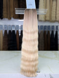 Premium Slavic Bulk Hair Straight – Wavy Blonde Ombre 24"