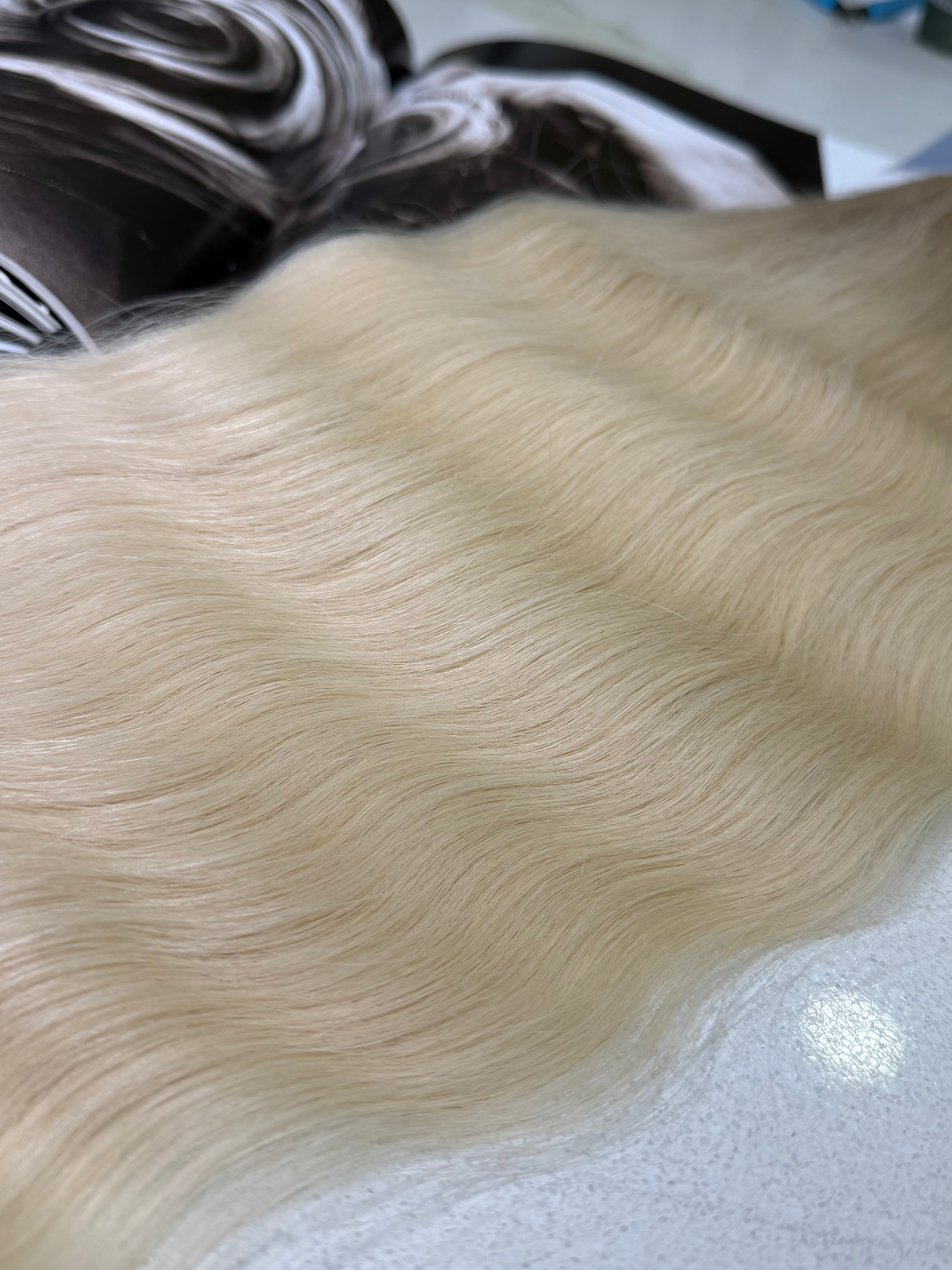 Premium Slavic Bulk Hair Straight – Wavy Blonde Ombre 24