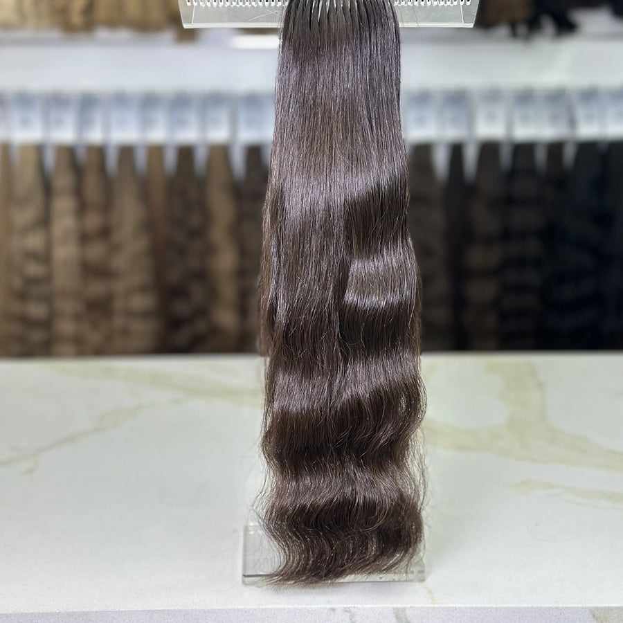 K-tip Slavic hair, colored, wavy 22 inch, 133gr, 223str