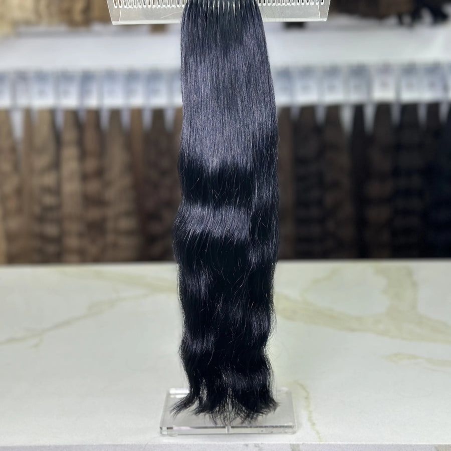 K-tip Slavic hair, colored, wavy 22 inch, 148gr, 275str