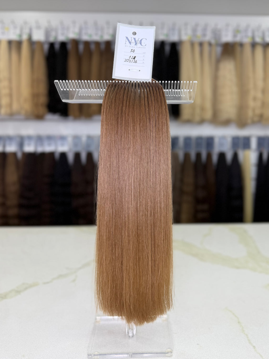 Premium Slavic Hair Brown Straight Bulk 20 Inch | LuxHairNYC